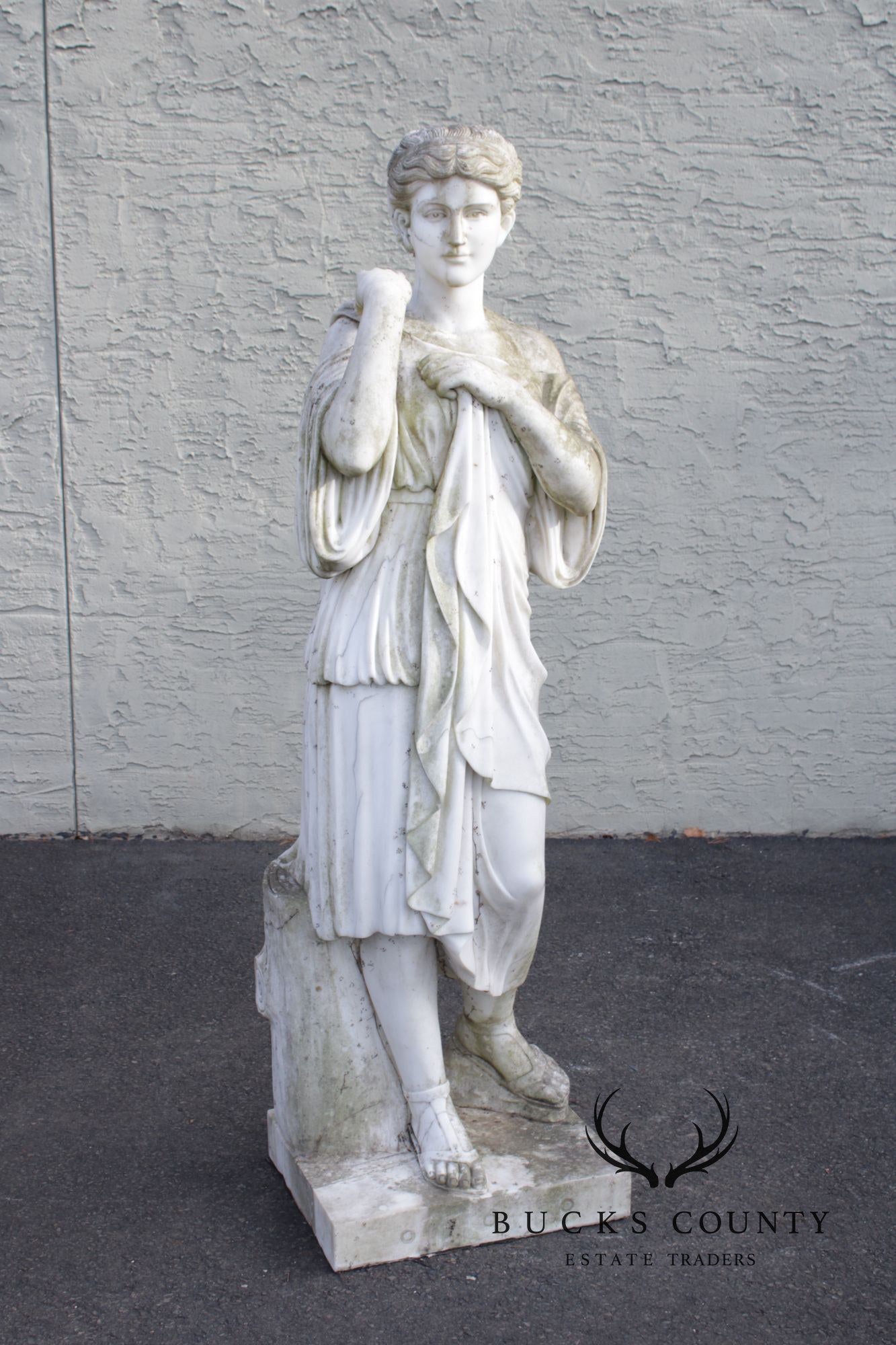Antique Classical Style Diana Of Gabii Marble Garden Statue