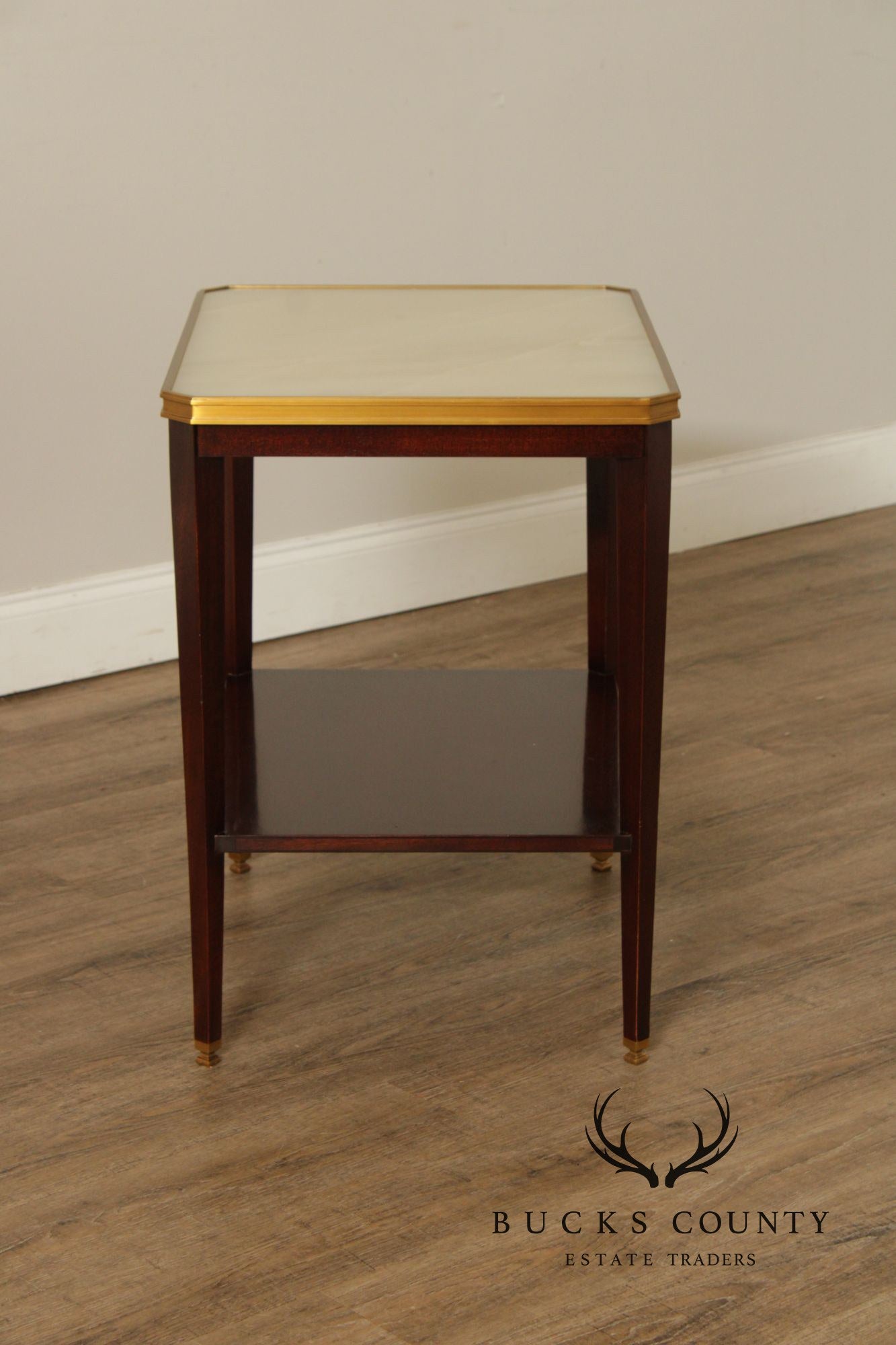 Hickory Chair Onyx Top Mahogany 'Austell' Side Table
