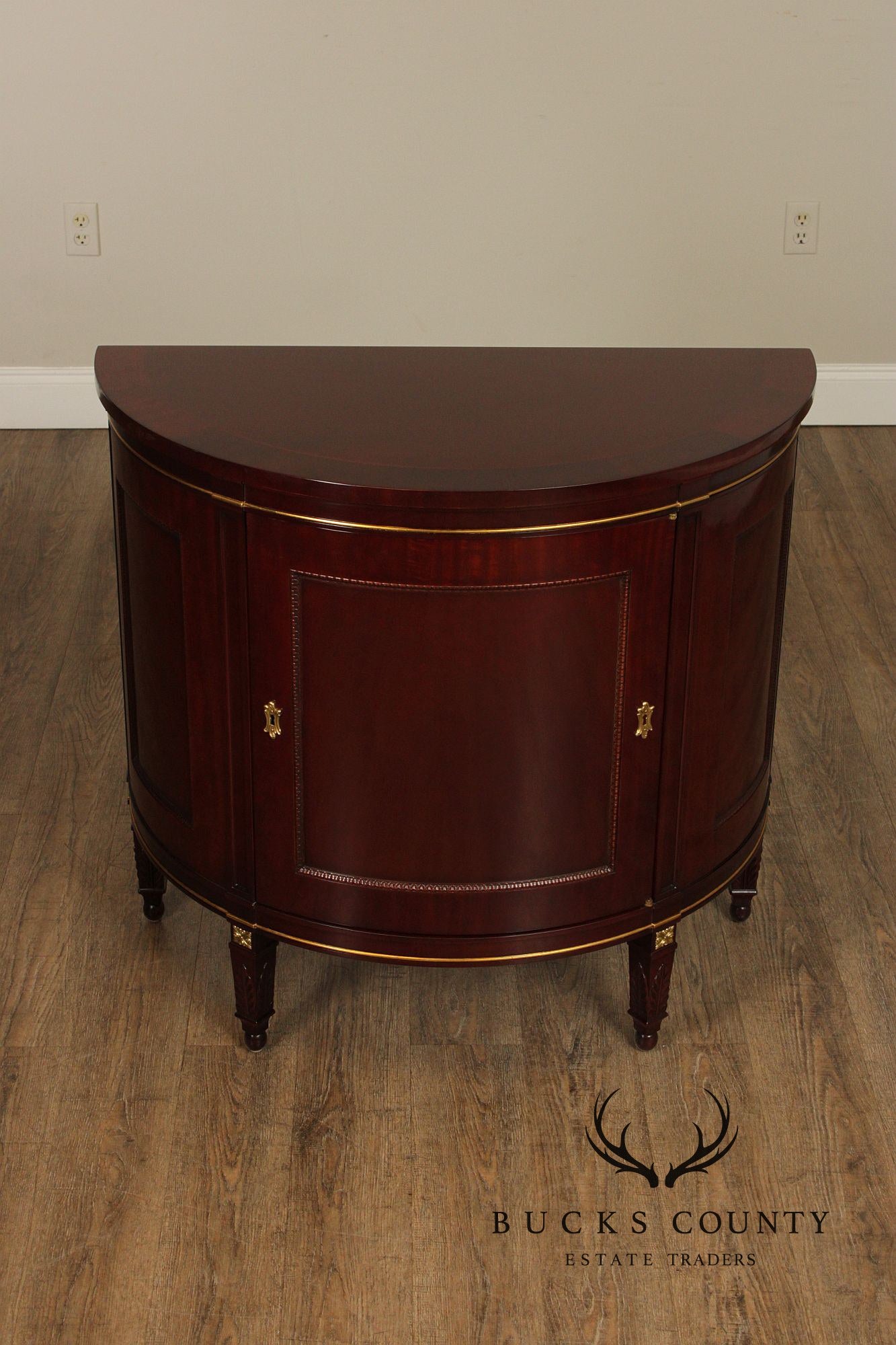 Kindel Winterthur Mahogany Demilune Cabinet