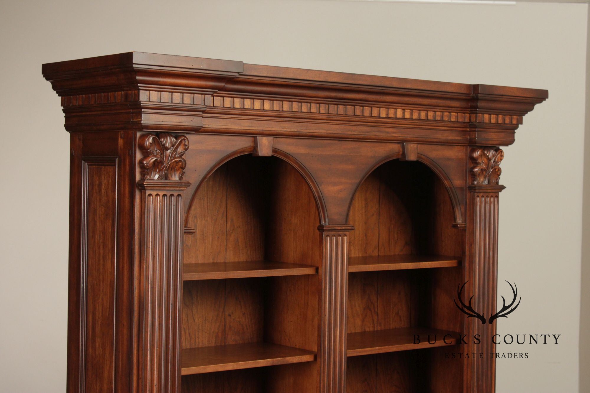 Neoclassical Style Double Bookcase