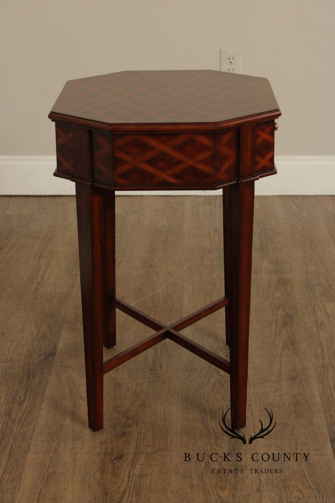 Maitland Smith One-Drawer Parquetry Side Table