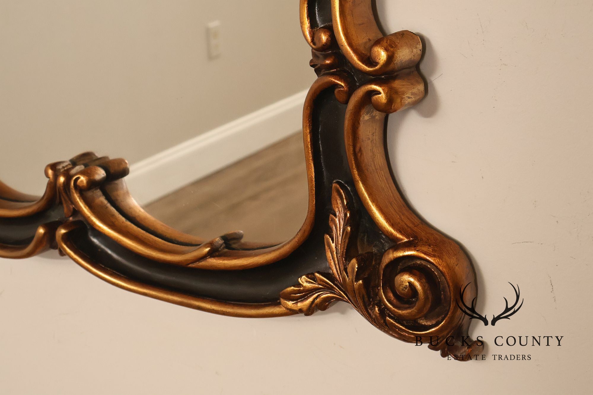 Rococo Style Large Carved Giltwood Wall Mirror
