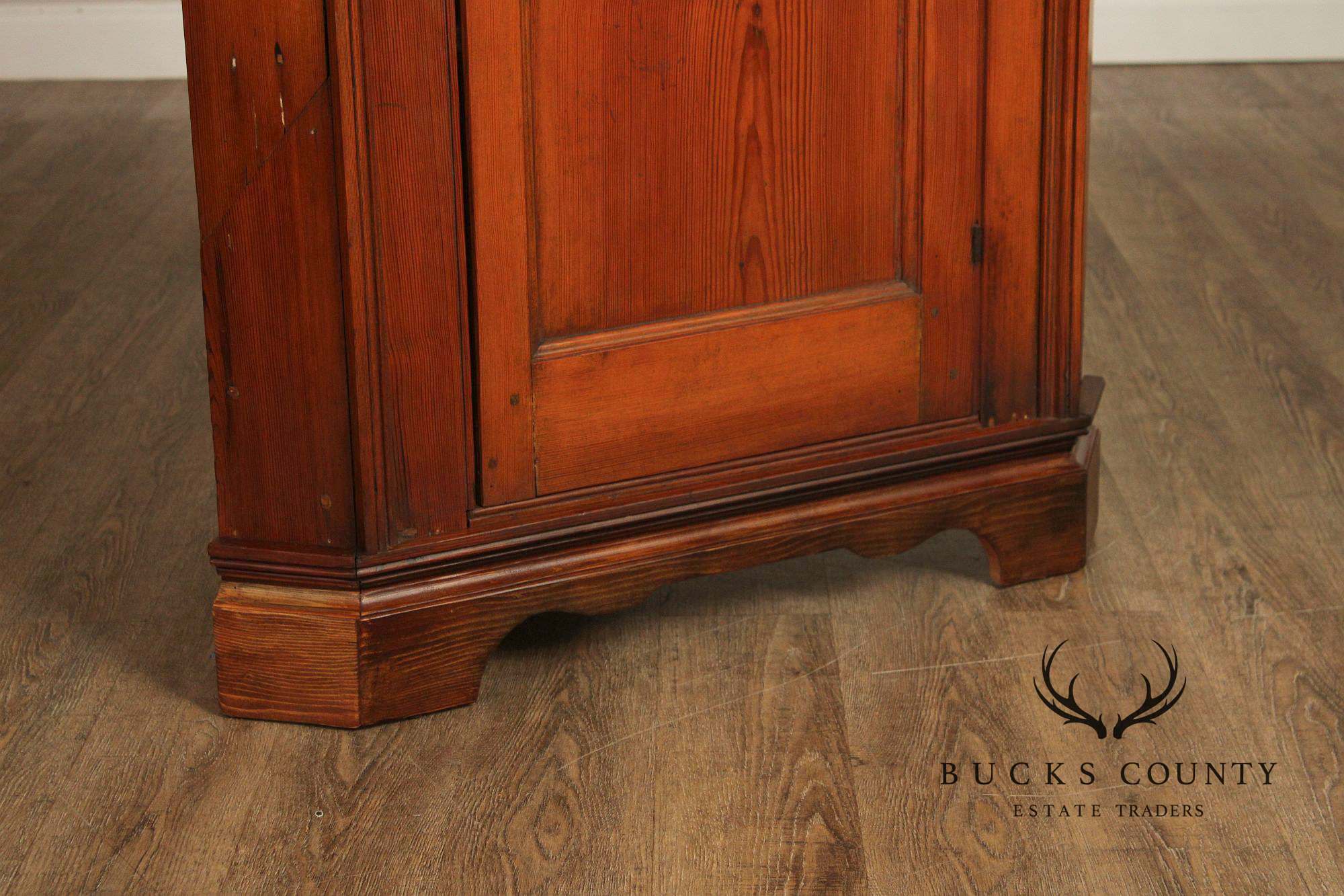 Antique Pine Corner Pantry Cupboard
