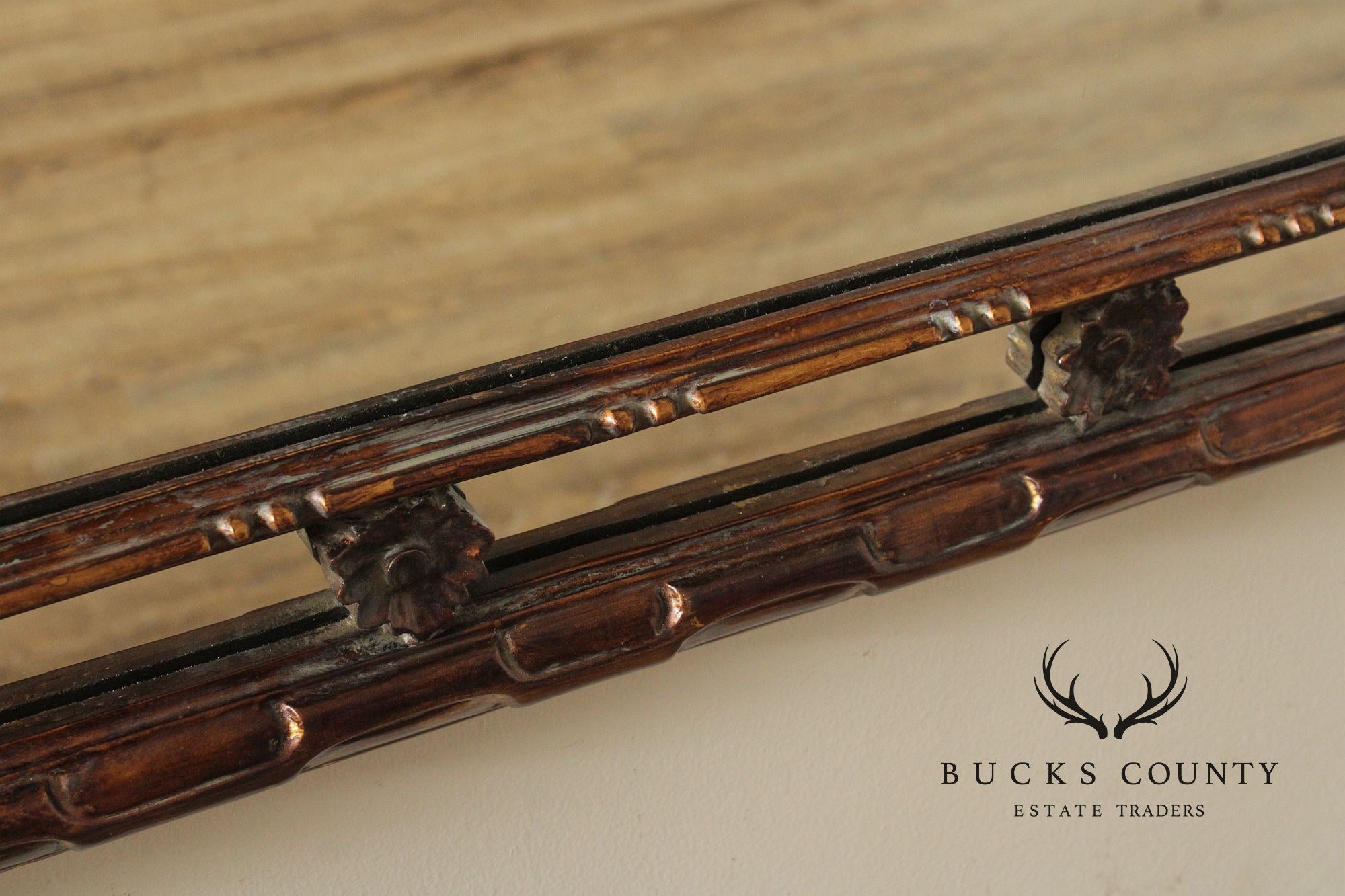 Italian Rococo Style Arched Partial Gilt Wall Mirror