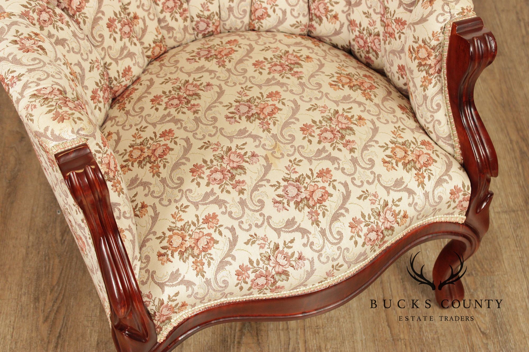 Kimball Furniture Victorian Style Pair of Parlor Armchairs