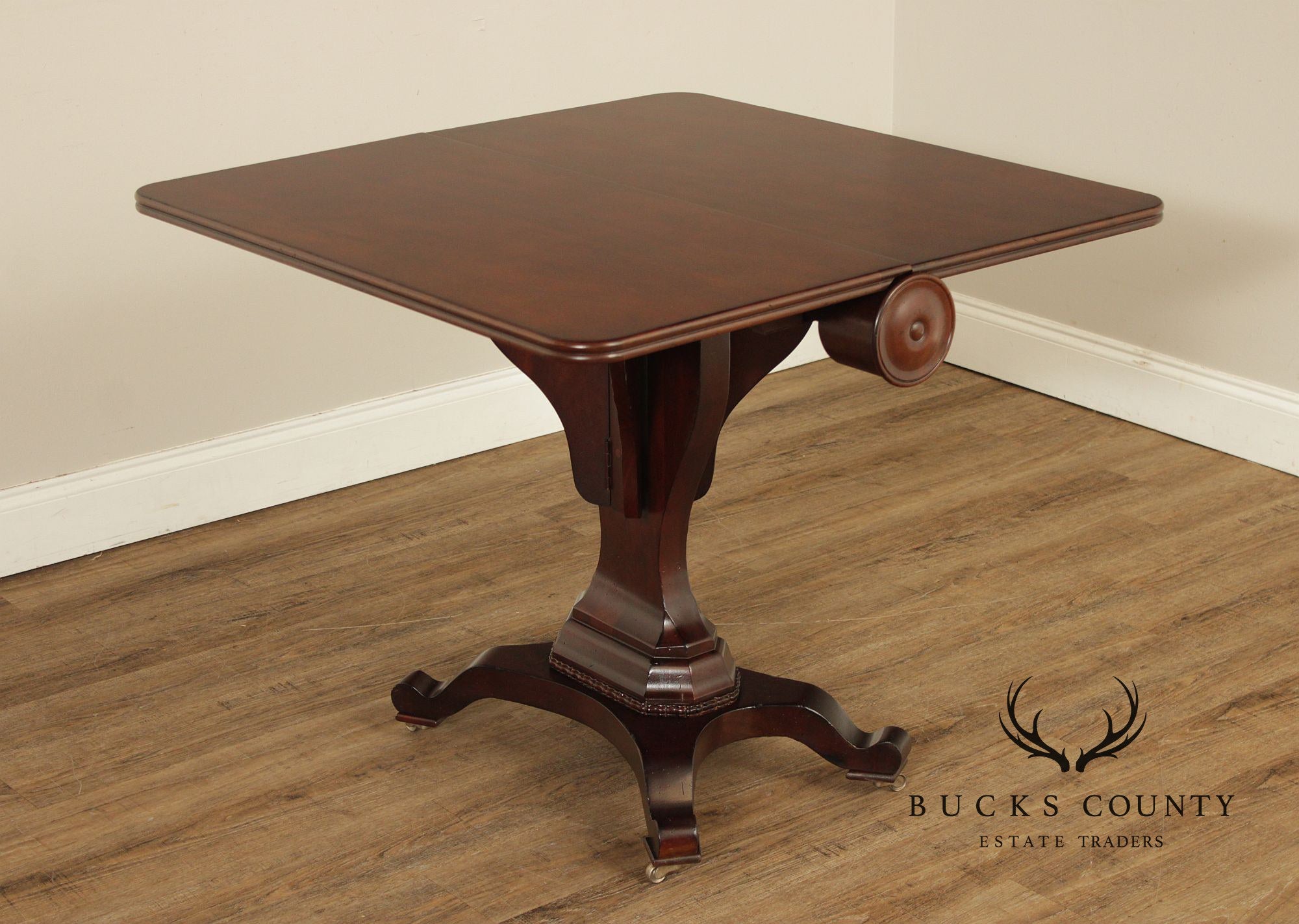 Century Oscar De La Renta Designed Mahogany Drop Leaf Table