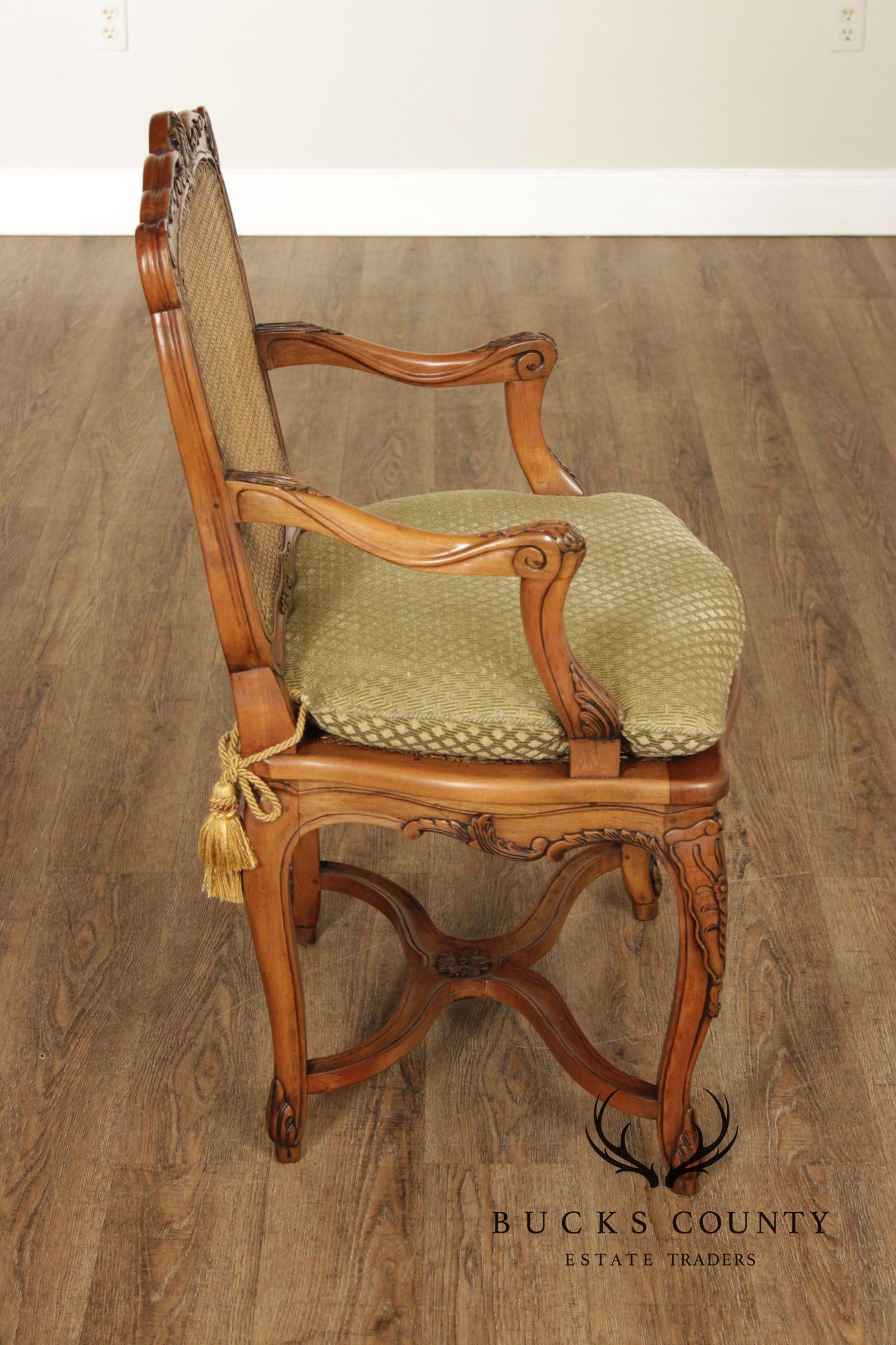 Italian Louis XV Style Caned Armchair