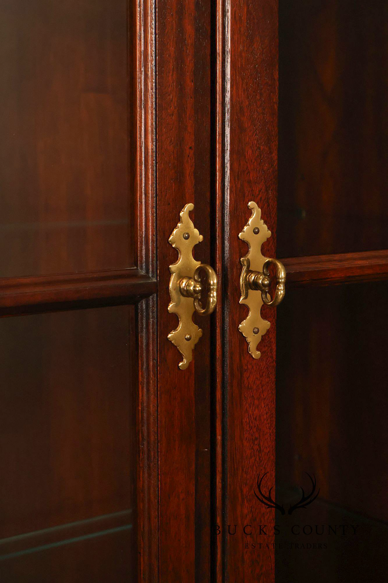 Pennsylvania House Chippendale Style Mahogany Breakfront China Cabinet
