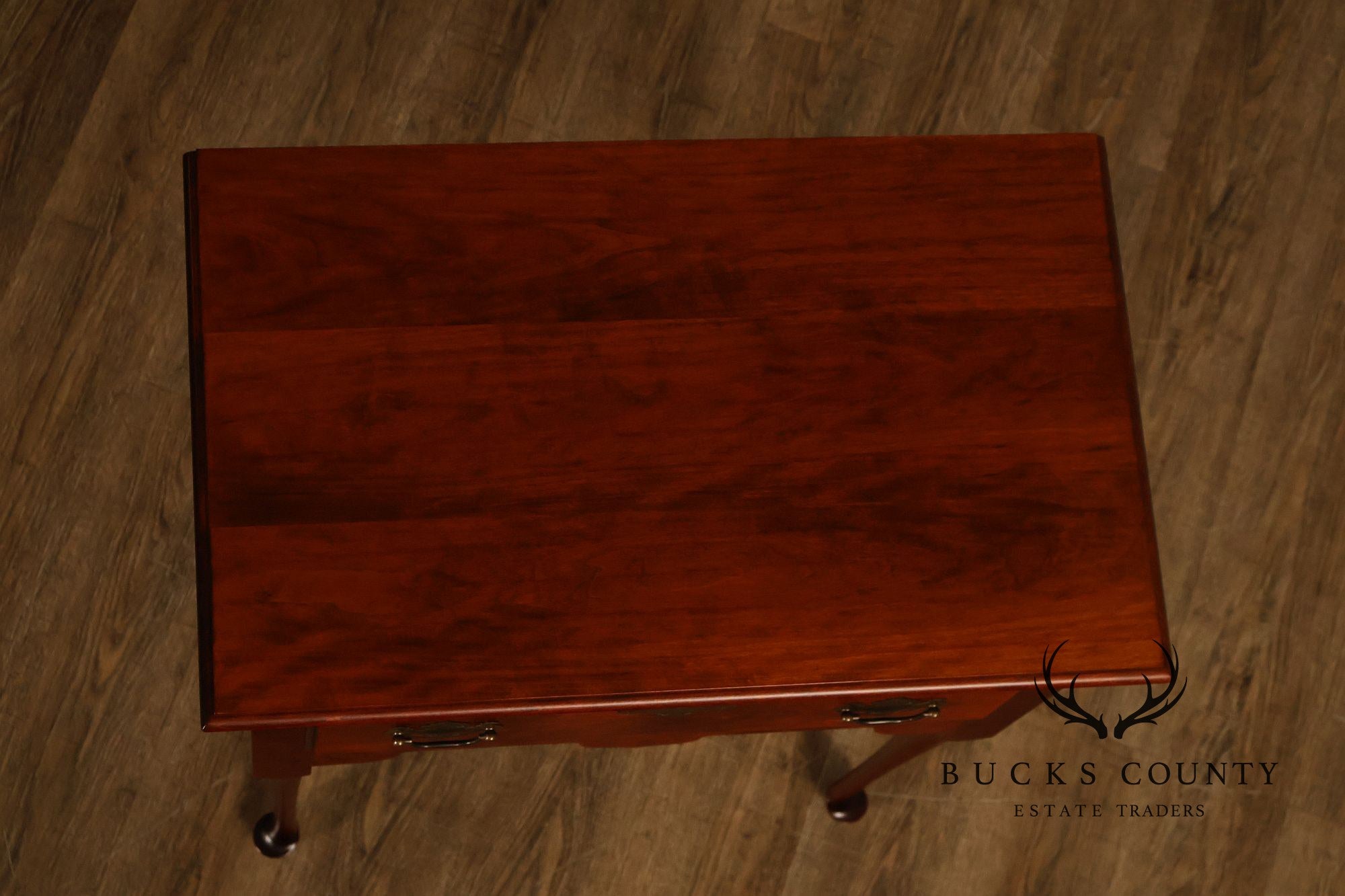 J.L. Treharn Colonial Revival Cherry One Drawer Console Table