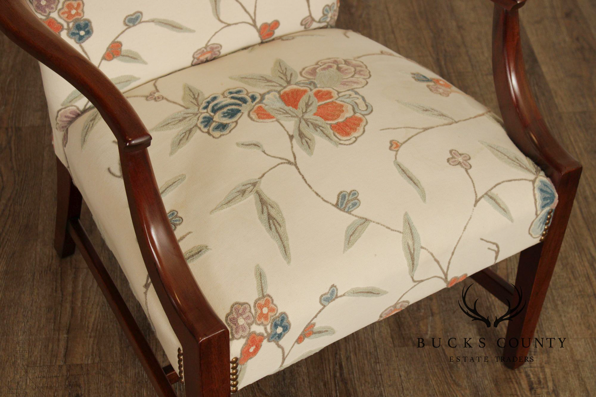 Statesville Ross Traditional Upholstered Pair of Lolling Chairs
