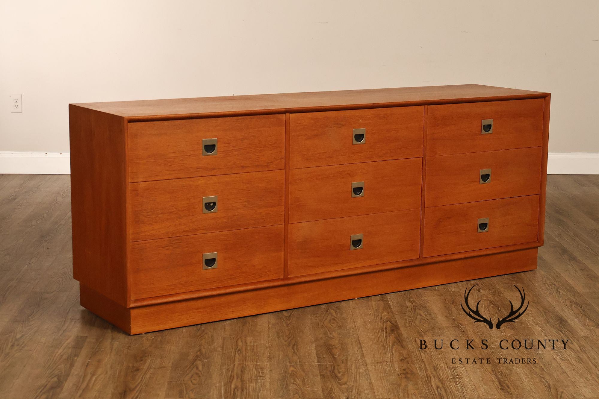 Danish Modern Teak Triple Dresser