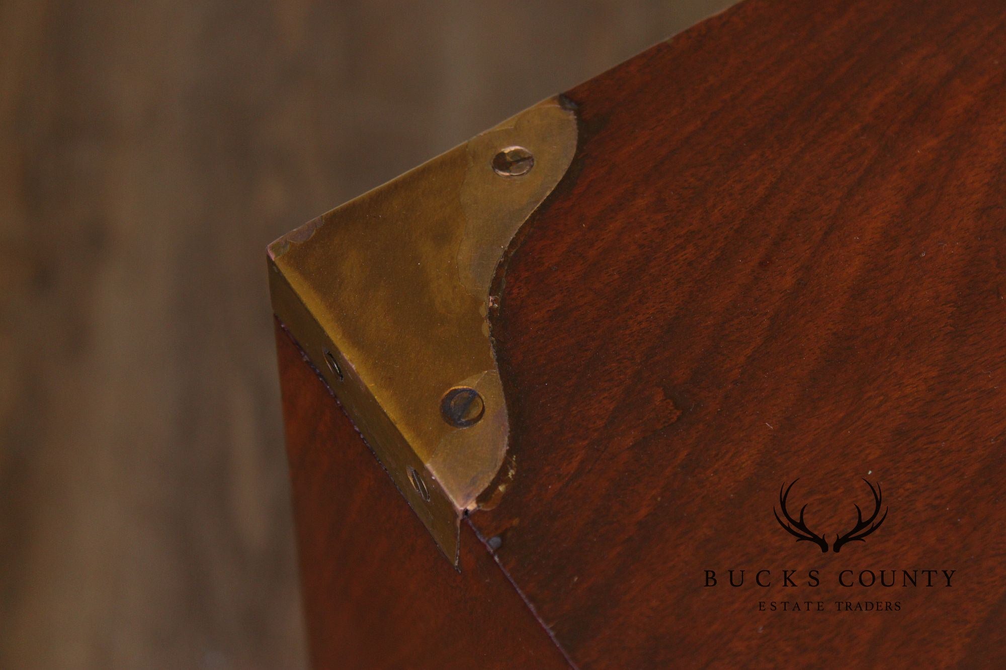 Anglo Indian Campaign Carved Rosewood Chest of Drawers