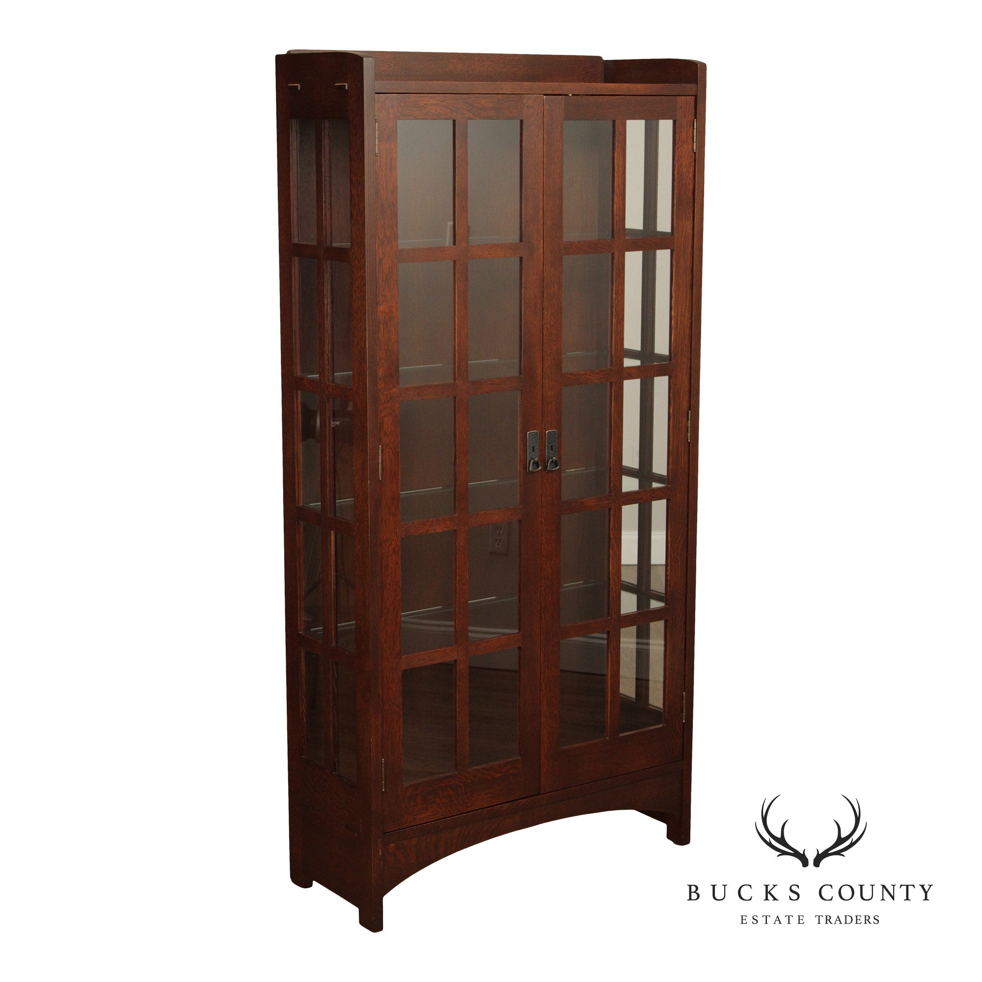 Stickley Mission Collection Oak Display Cabinet