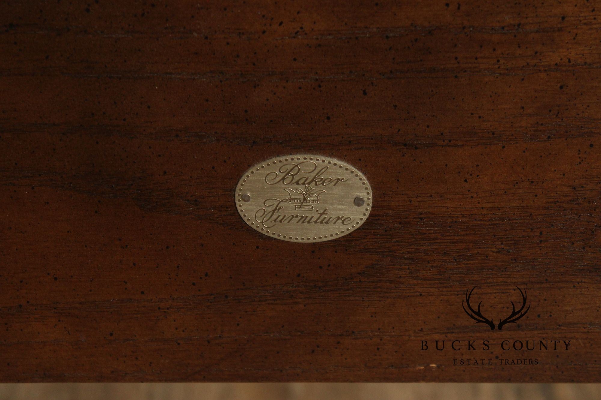 Baker Barley Twist Carved Oak King Size Canopy Poster Bed