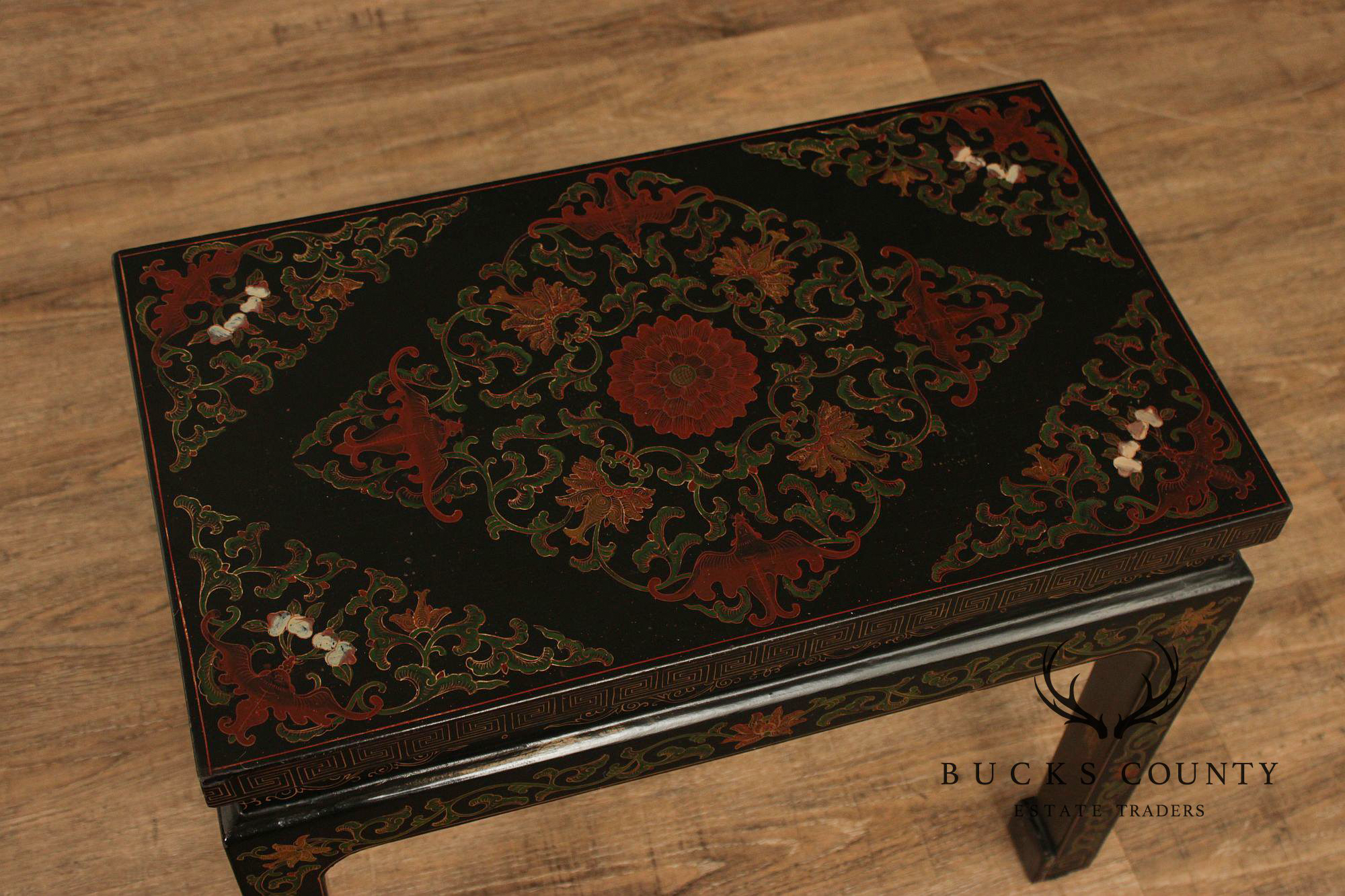 Vintage Asian Lacquered Coffee or Side Table