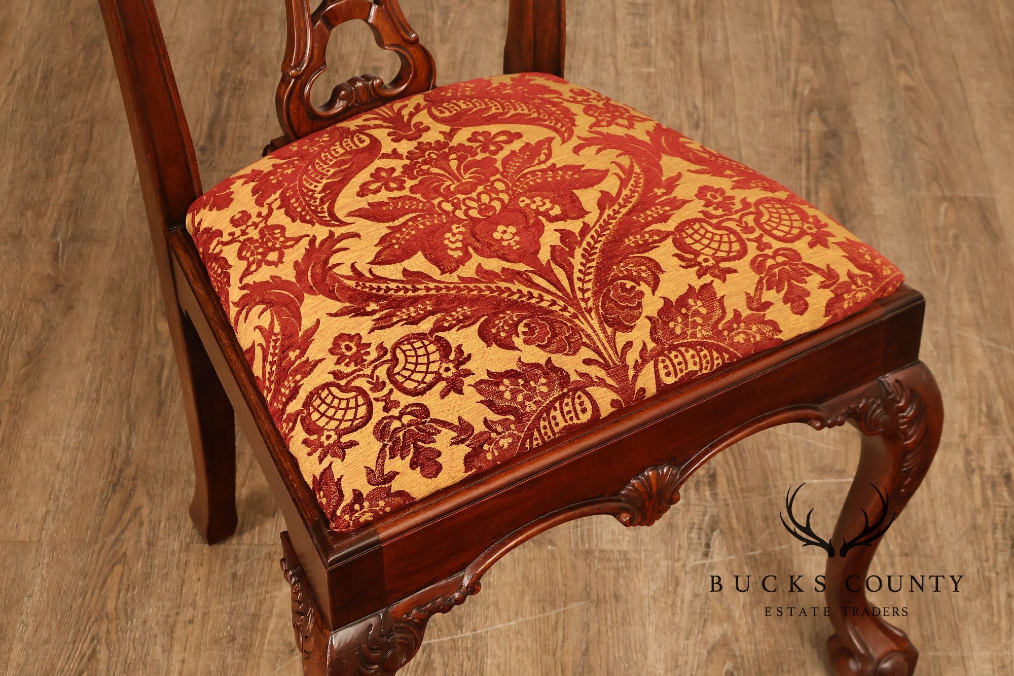 Lexington Furniture Chippendale Style Mahogany Carved Set Of Four Dining Chairs