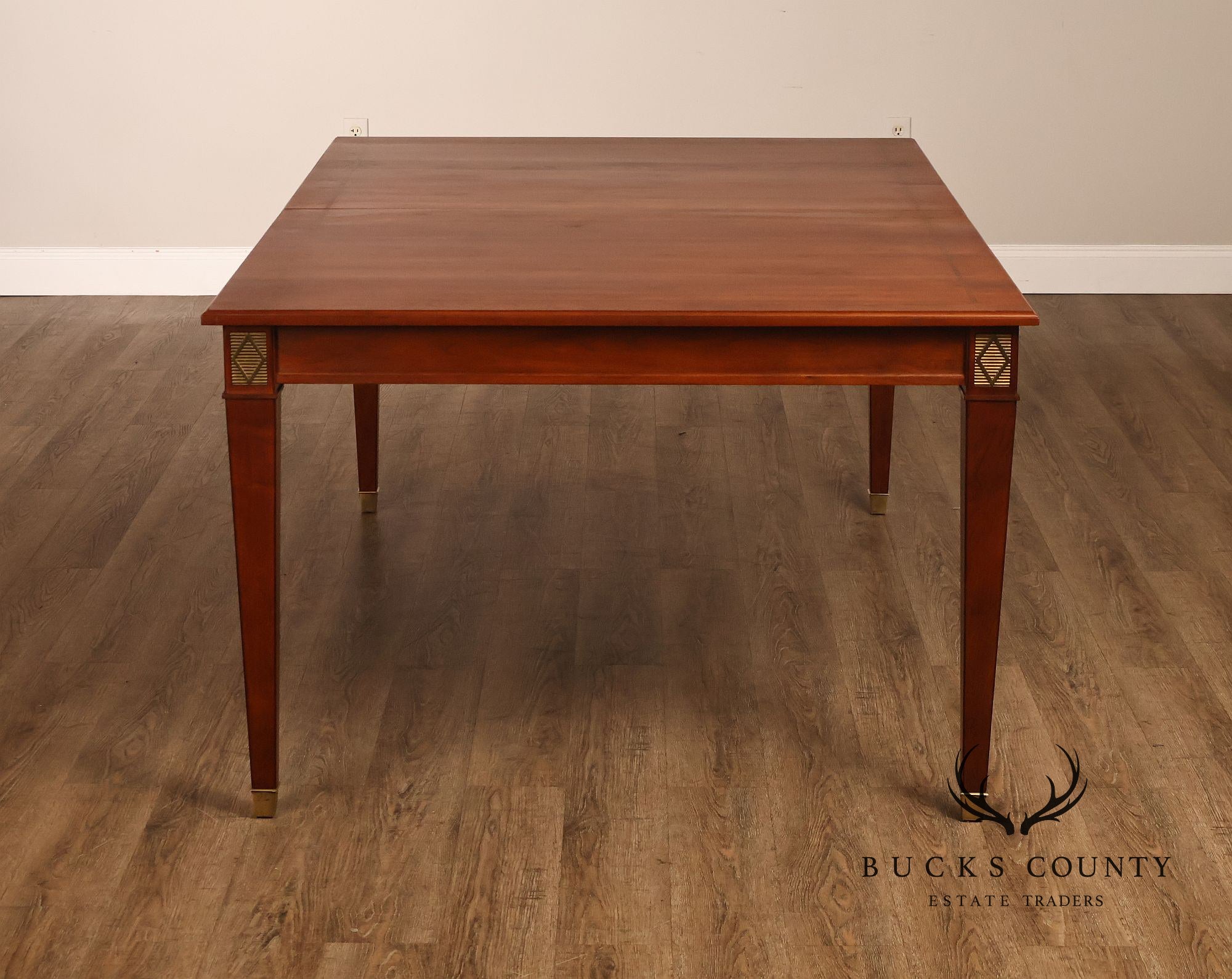 Stickley Directoire Style Cherry Dining Table With Two Leaves