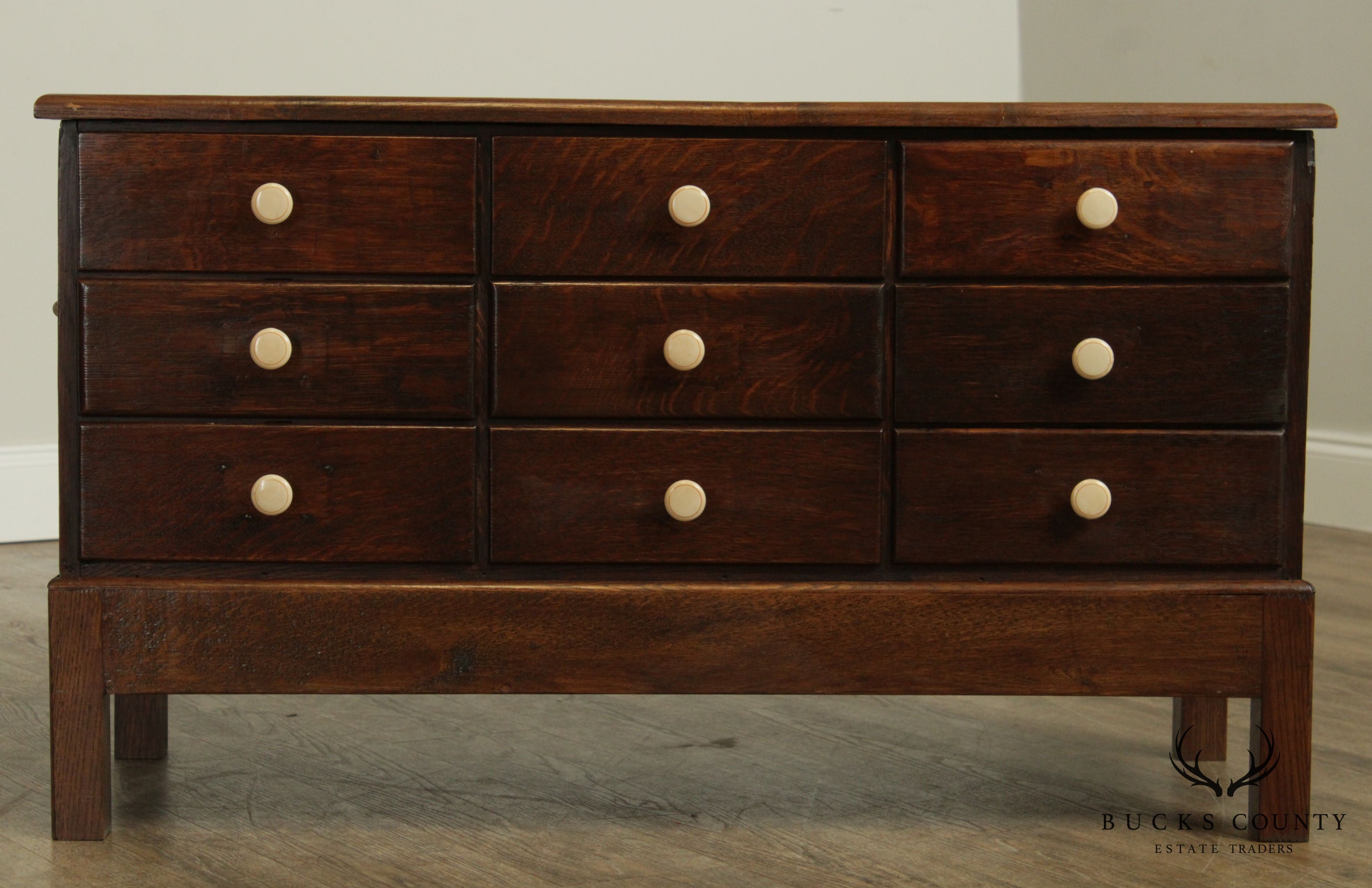 Wabash Cabinet Co. Antique 9 Drawer Letter File