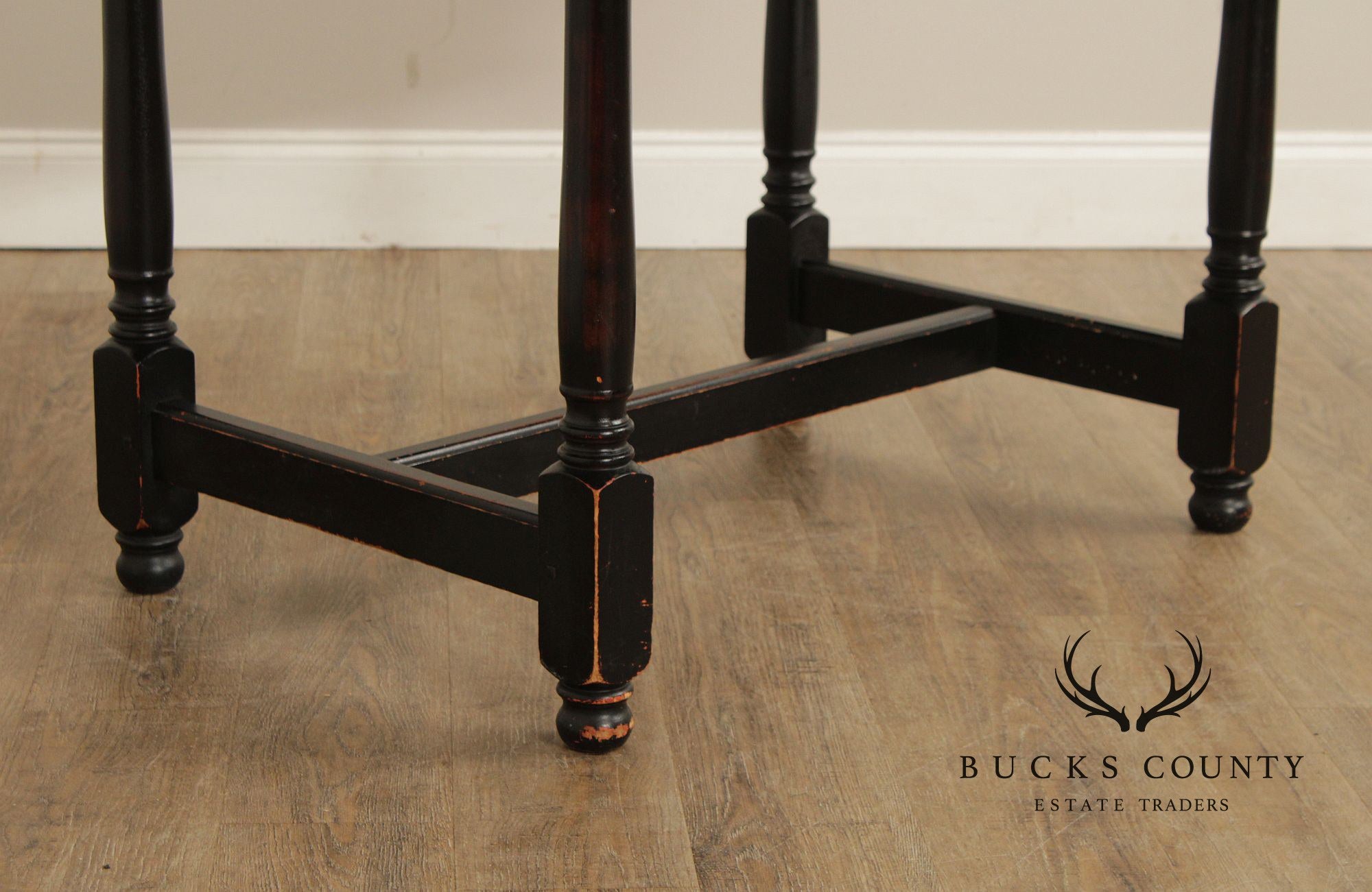 Farmhouse Style Cherry Top Painted Base Dining or Breakfast Table