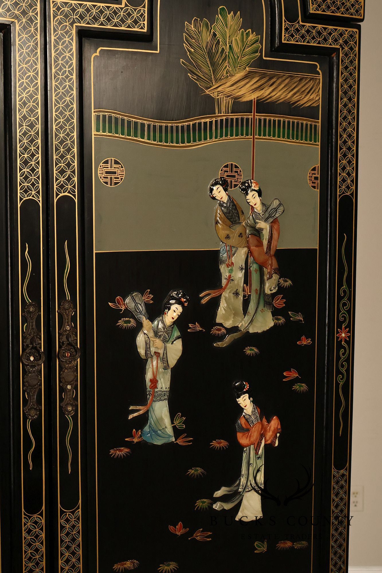 Chinoiserie Secretary Bookcase