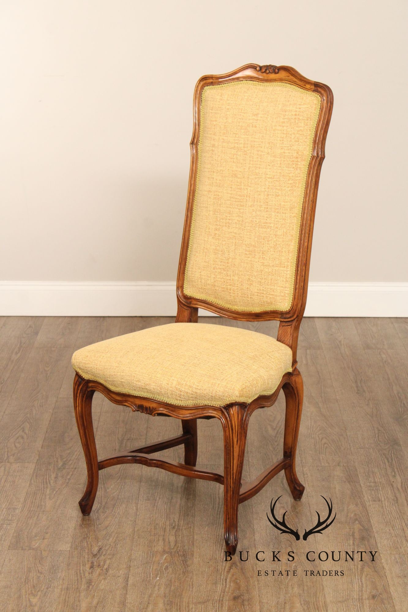 French Provincial Style Set of Six Tall-Back Dining Chairs
