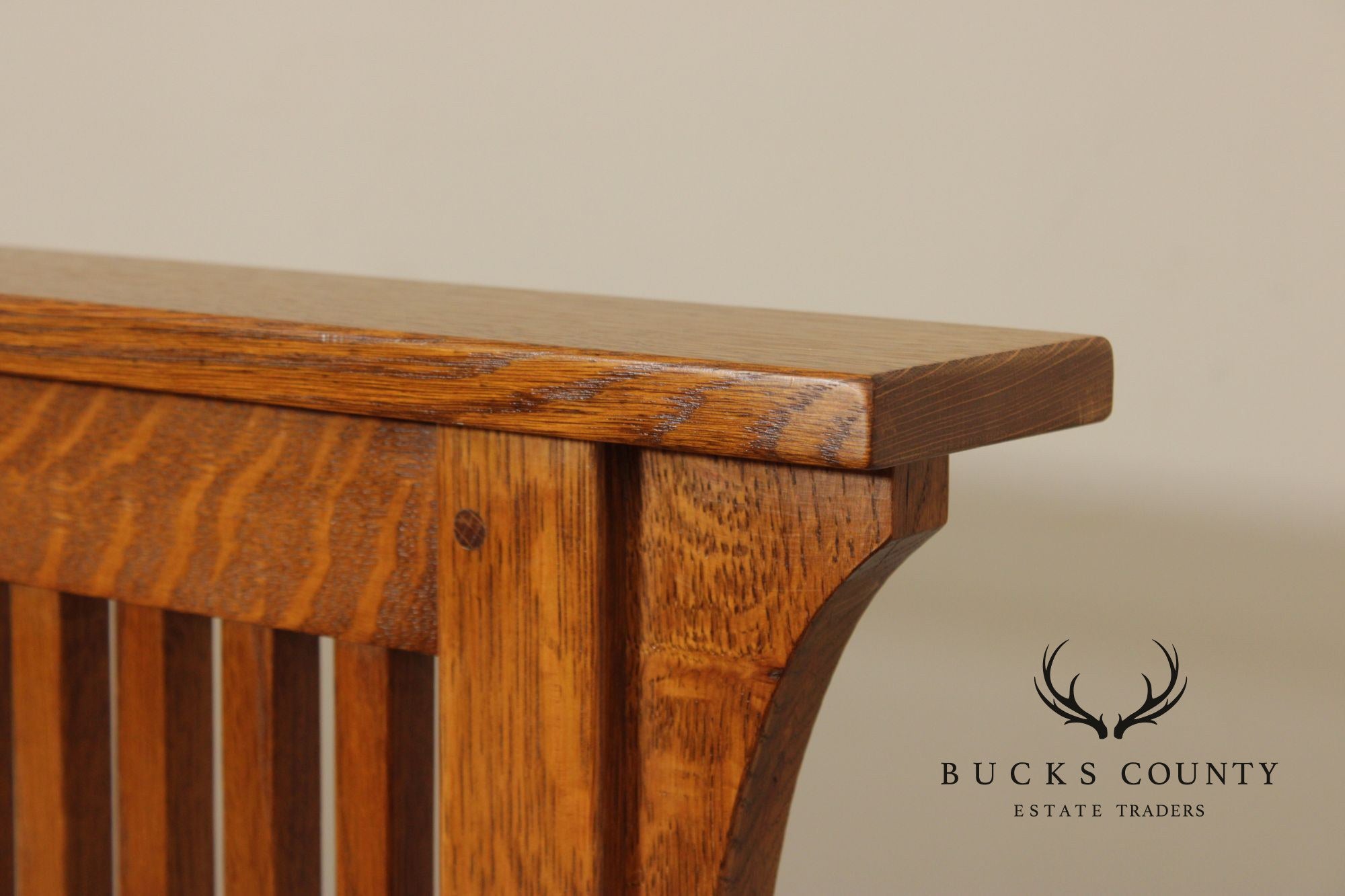 Stickley Mission Collection Oak Spindle Queen Bed