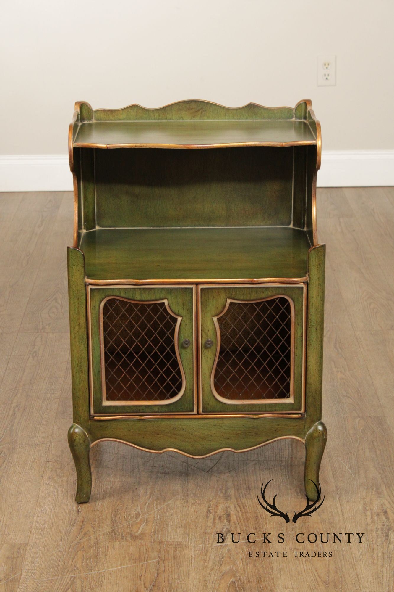 French Louis XV Style Vintage Pair Of Painted Nightstands