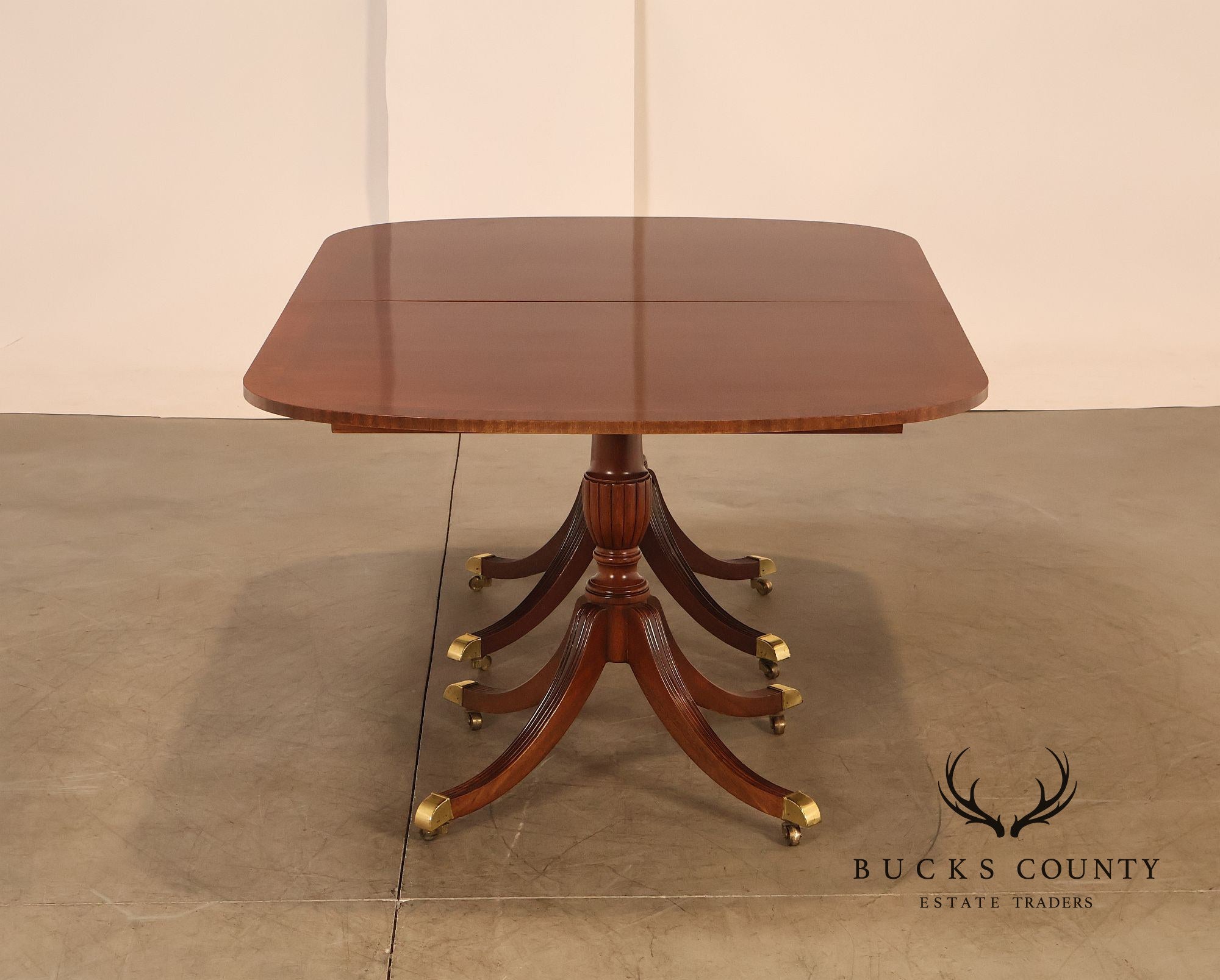 Councill Craftsmen Double Pedestal Mahogany Dining Table