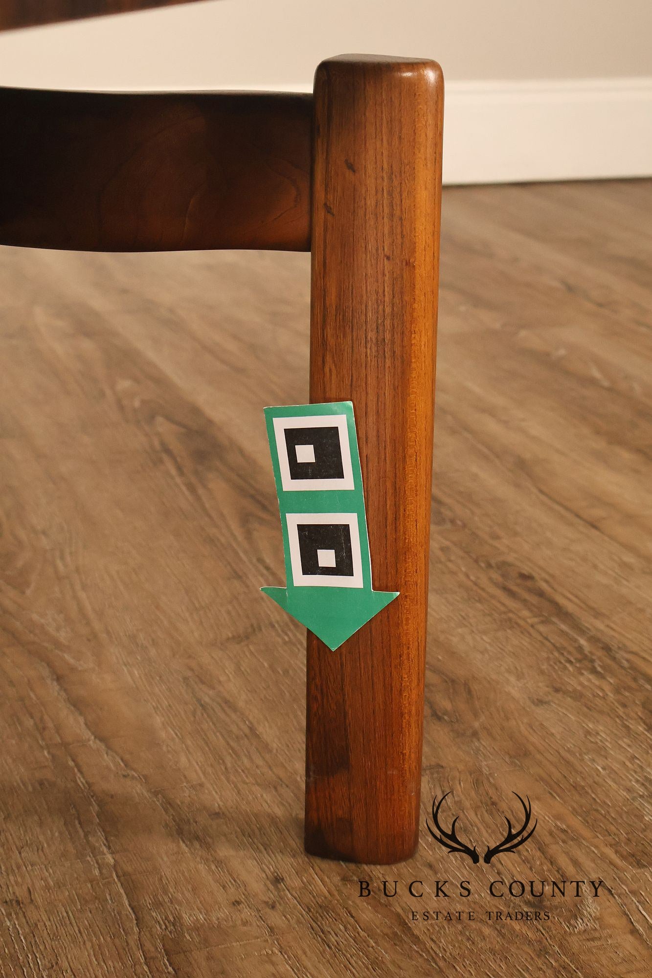 Danish Modern Vintage Square Laminate Top Teak End Table