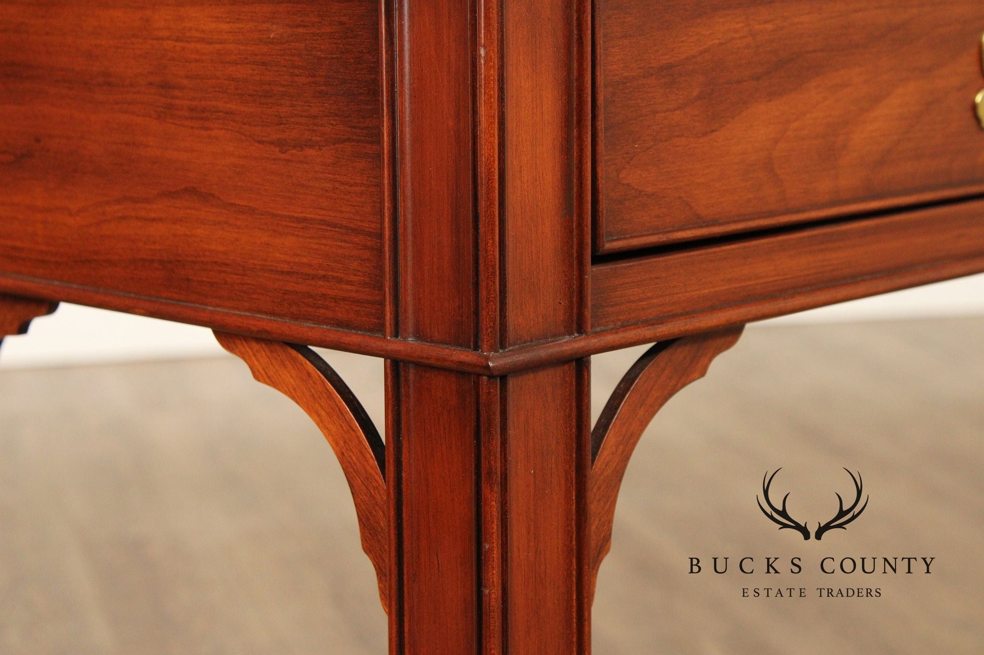 Henkel Harris Chippendale Style Cherry Console Table