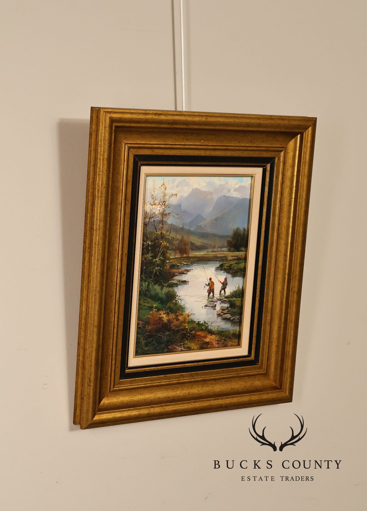 Salvador Caballero Oil Painting, 'Dia de Pesca'