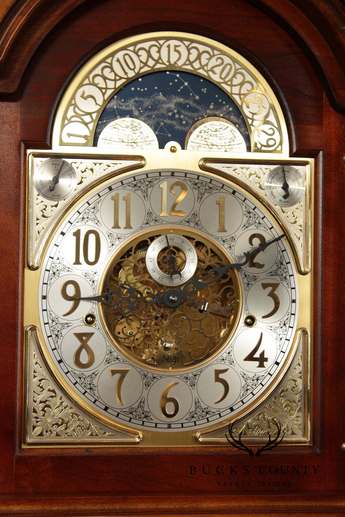 Sligh Georgian Style Mahogany 'Wilton' Grandfather Clock