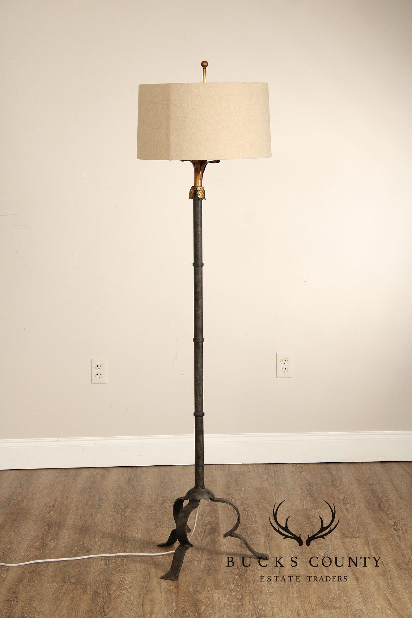 Aidan Gray 'Marshal' Forged Iron Floor Lamp