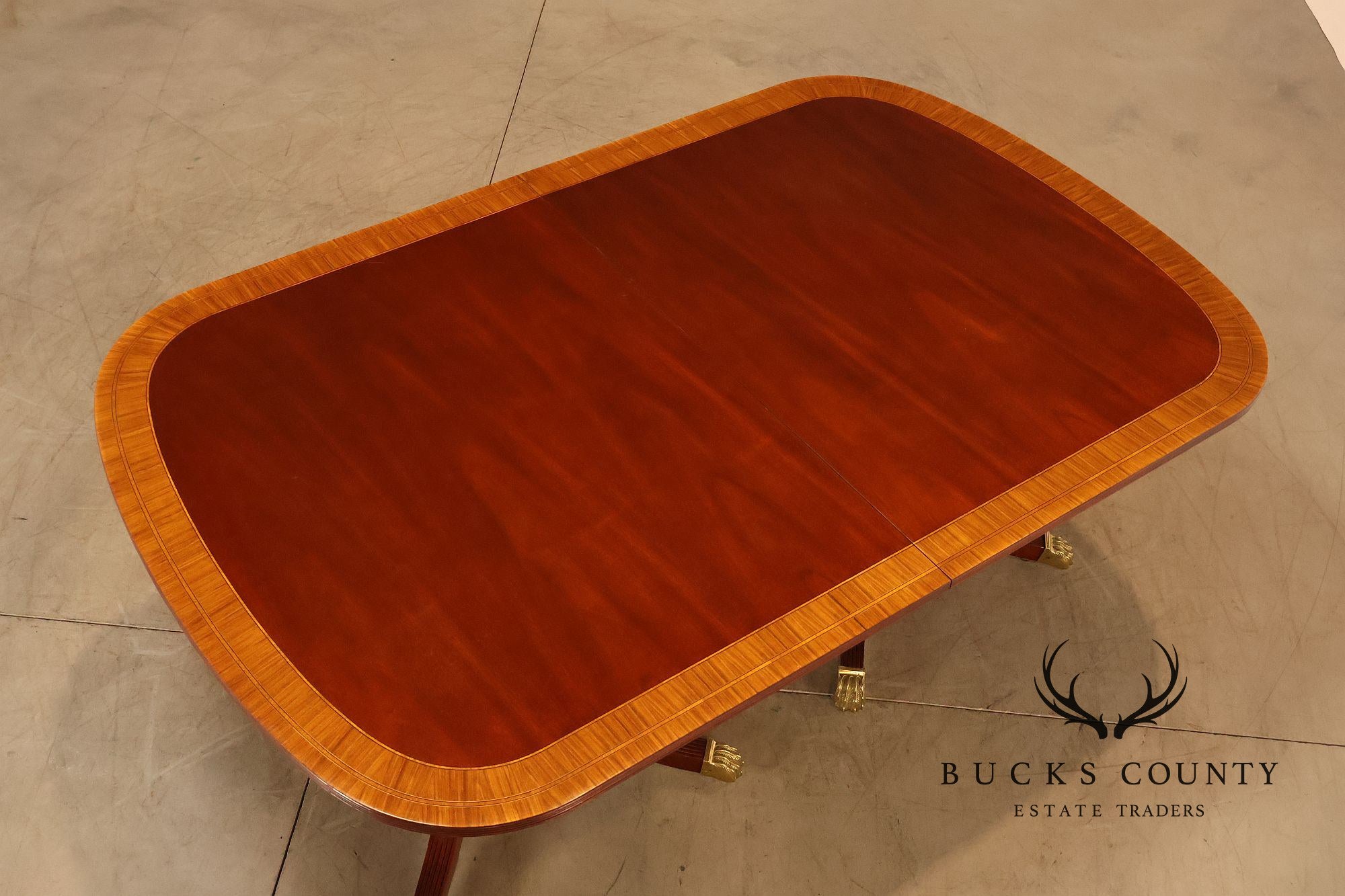 Councill Craftsmen Mahogany Double Pedestal Expandable Dining Table