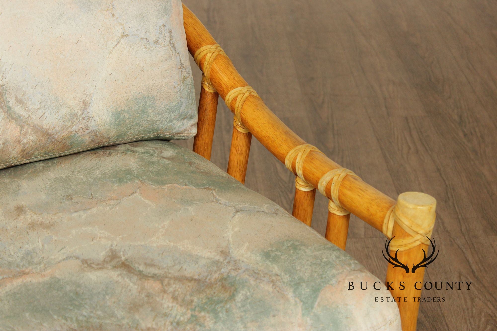 McGuire Organic Modern Rattan Three Cushion Sofa