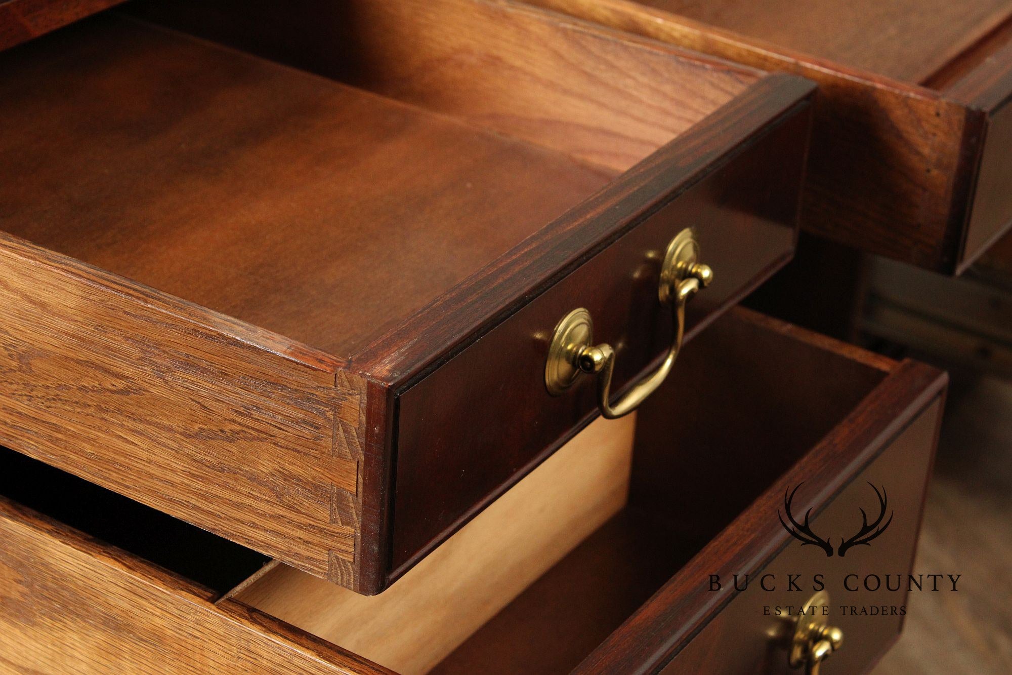 Jasper Cabinet Mahogany Pedestal Executive Desk