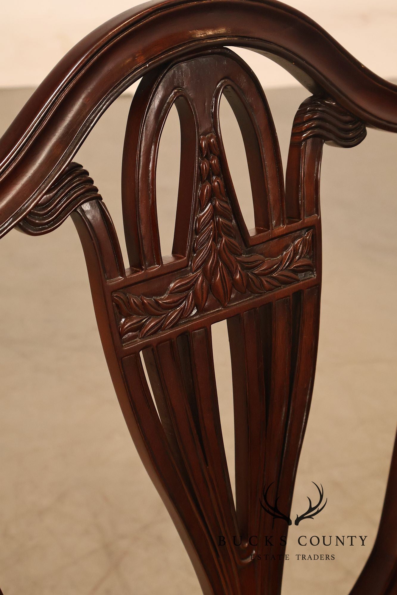 Baker Hepplewhite Style Pair of Mahogany Side Chairs