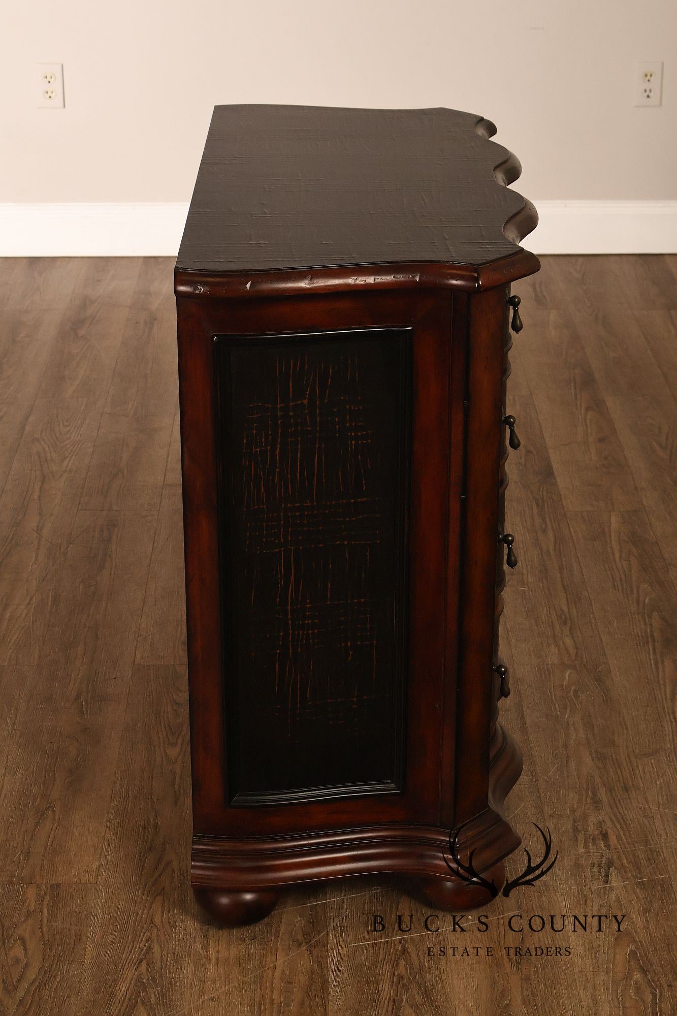 Ethan Allen Pair Of Serpentine Lucca Chests