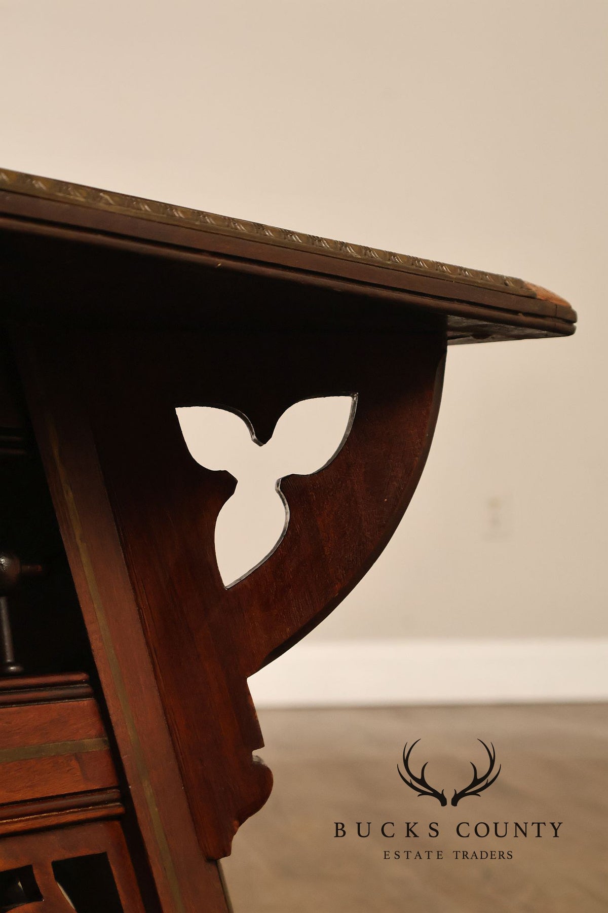 Gothic Revival Style Carved Walnut Coffee Table