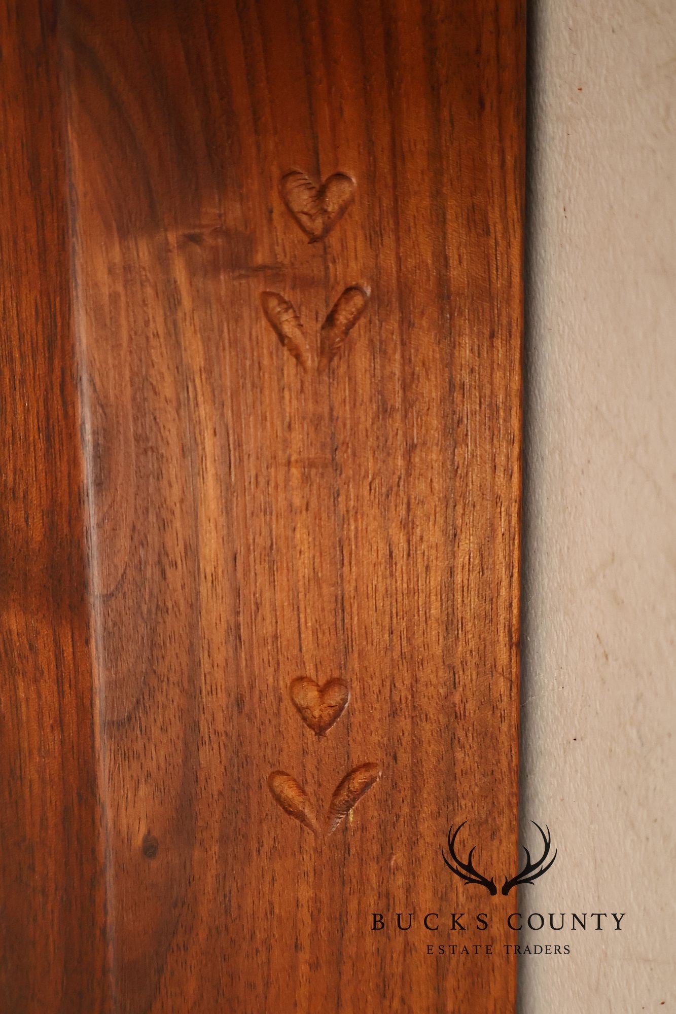 Pennsylvania Dutch Style Walnut Wall Hanging Corner Cupboard