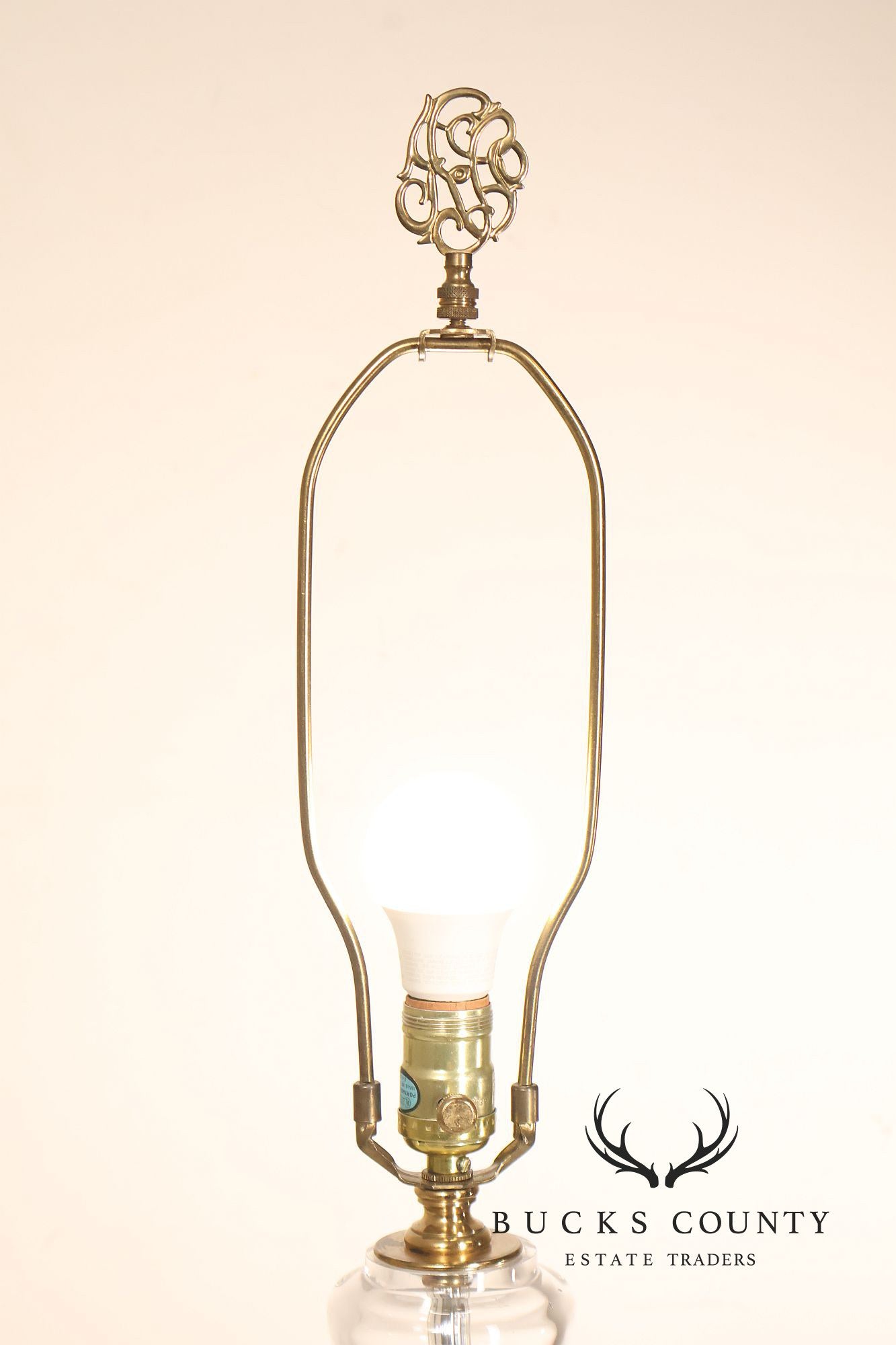 Pair Of Victorian Style Starburst Cut Crystal And Brass Table Lamps
