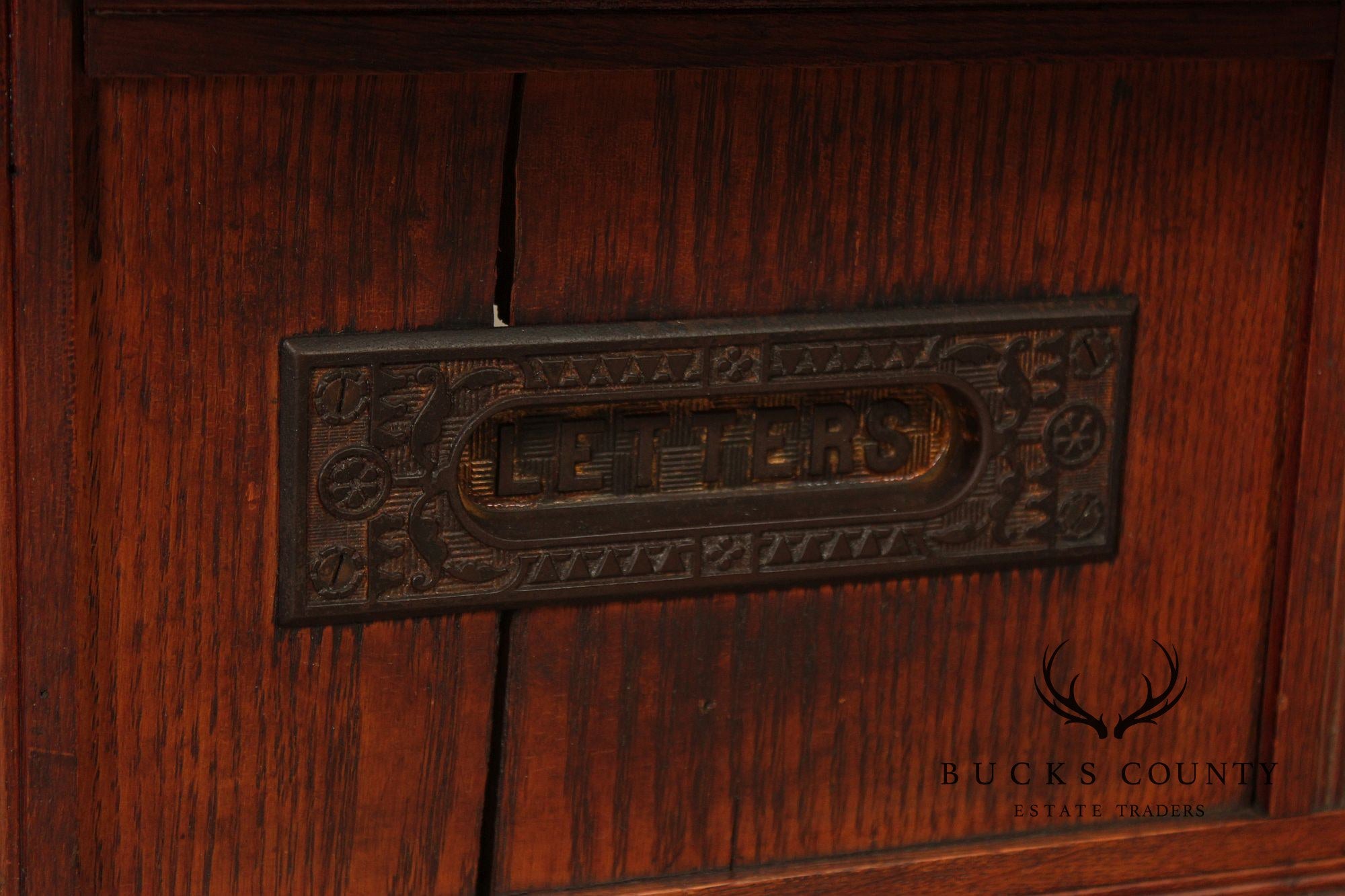 Antique Baltimore, MD Oak Post Office Mailbox Window