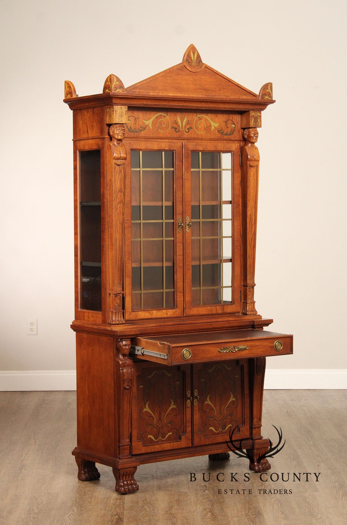 Pulaski Empire Style Bookcase or China Display Cabinet