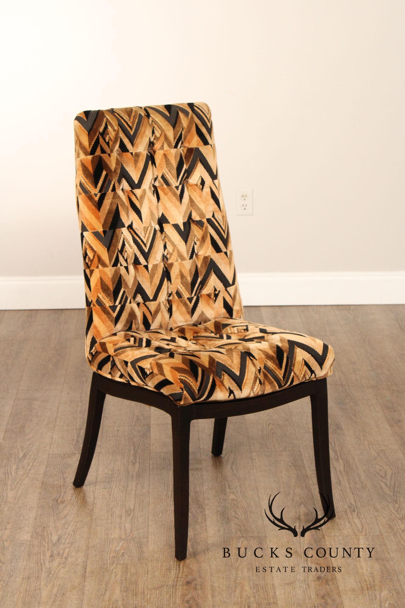Custom Craft Set Of Six Upholstered Dining Chairs