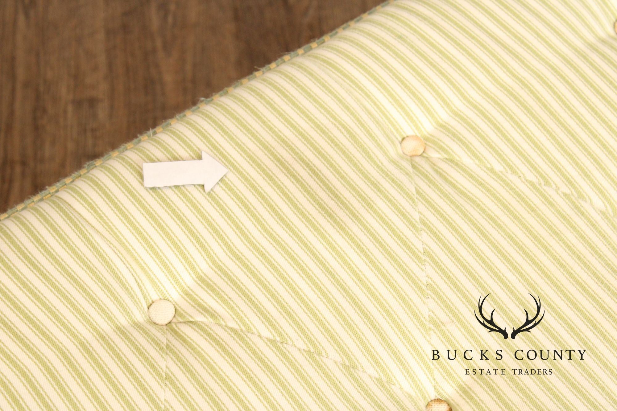 Mackenzie Childs Upholstered Storage Ottoman