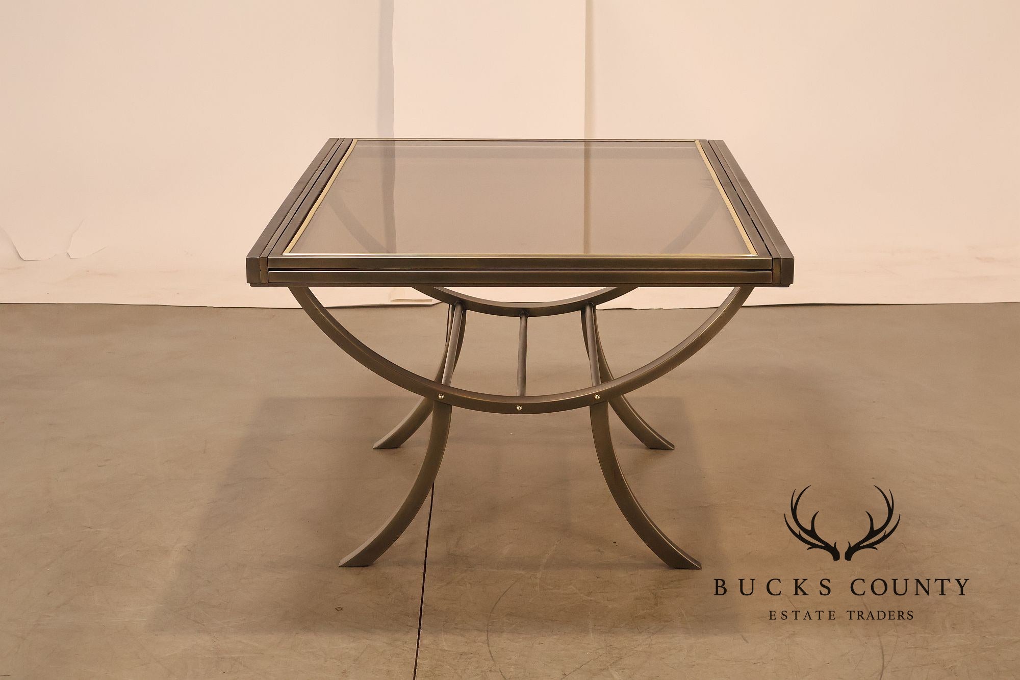 DIA Design Institute of America Glass Top Expandable Dining Table