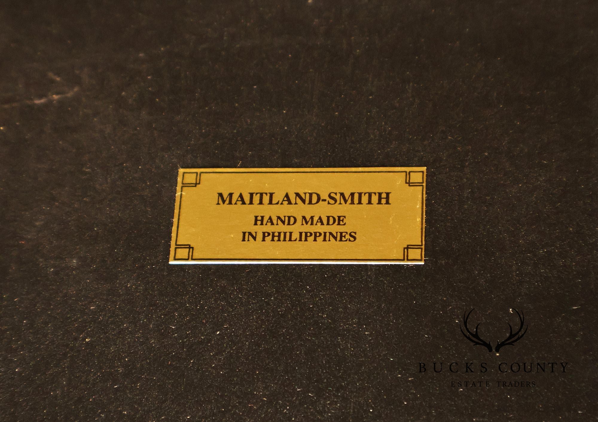 Maitland Smith Oval Mahogany Leather Top Executive Partner's Desk