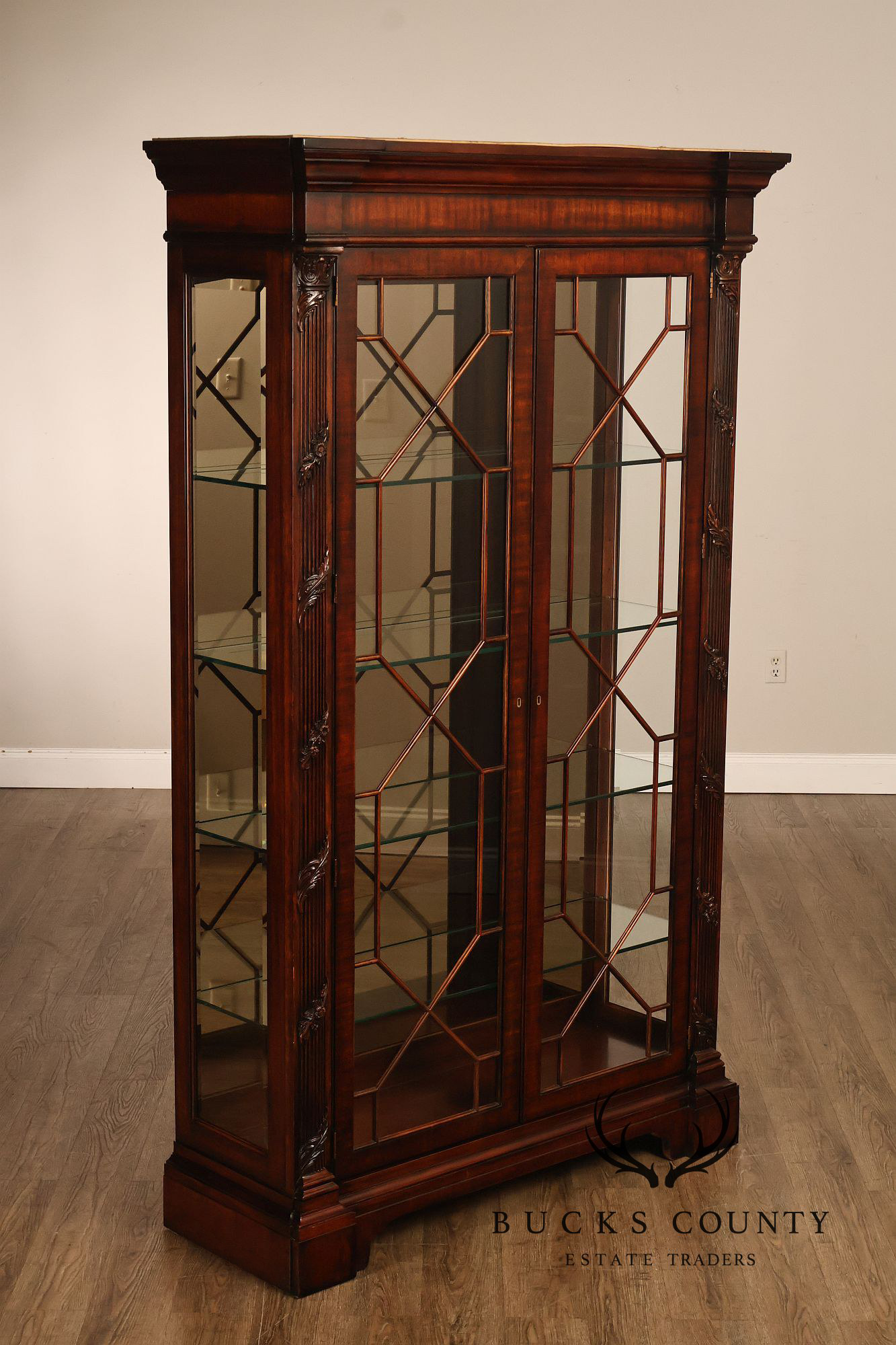 Henredon Neoclassical Style Mahogany Display Case