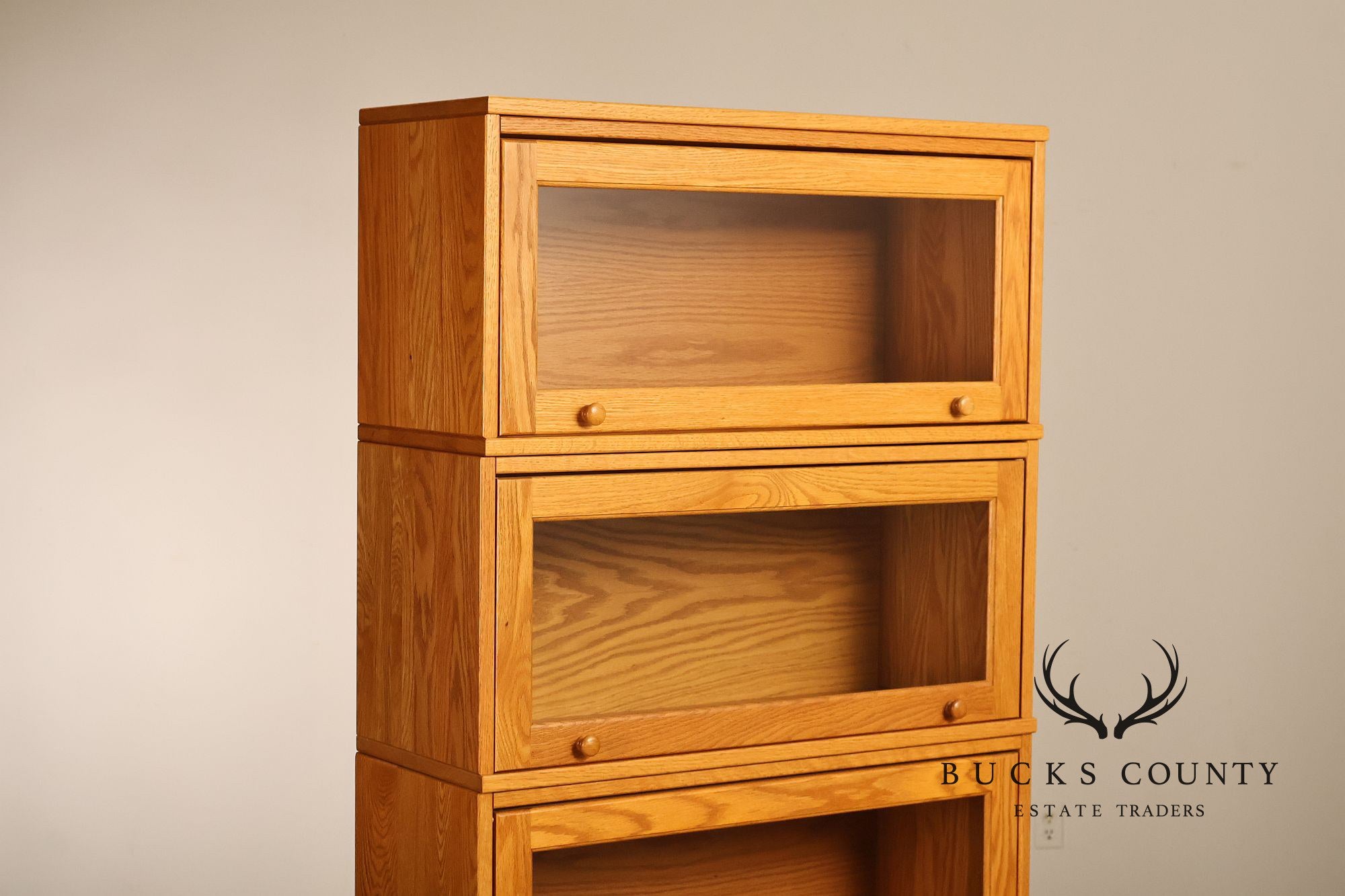 Amish Made Oak Five Stack Barrister Bookcase