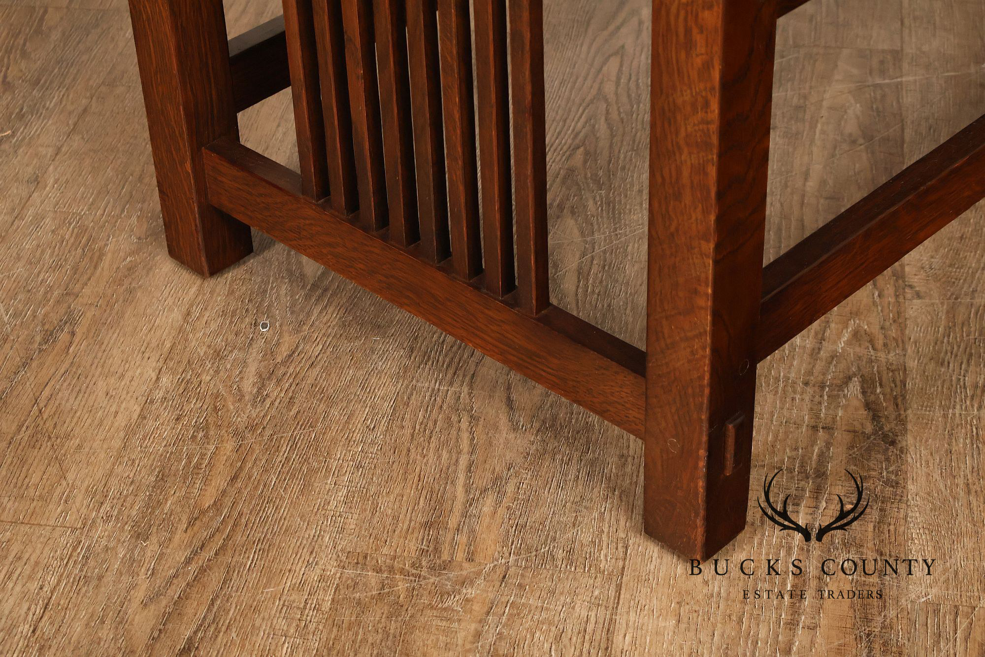 Stickley Mission Collection Oak Upholstered Bench